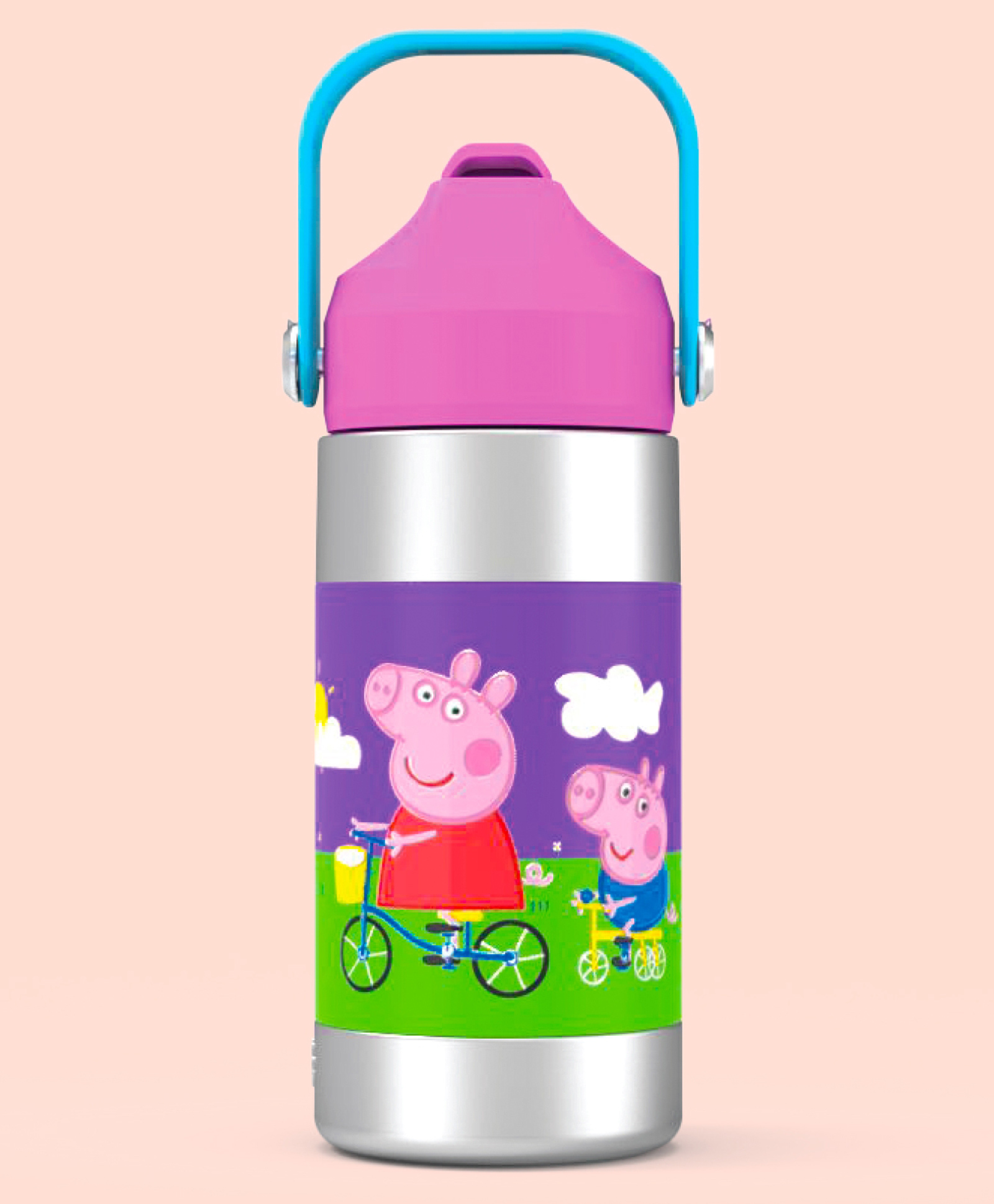 Rabitat Peppa Sipzy Vacuum Insulated Stainless Steel Bottle Follow Me - 410 ml-picture-1