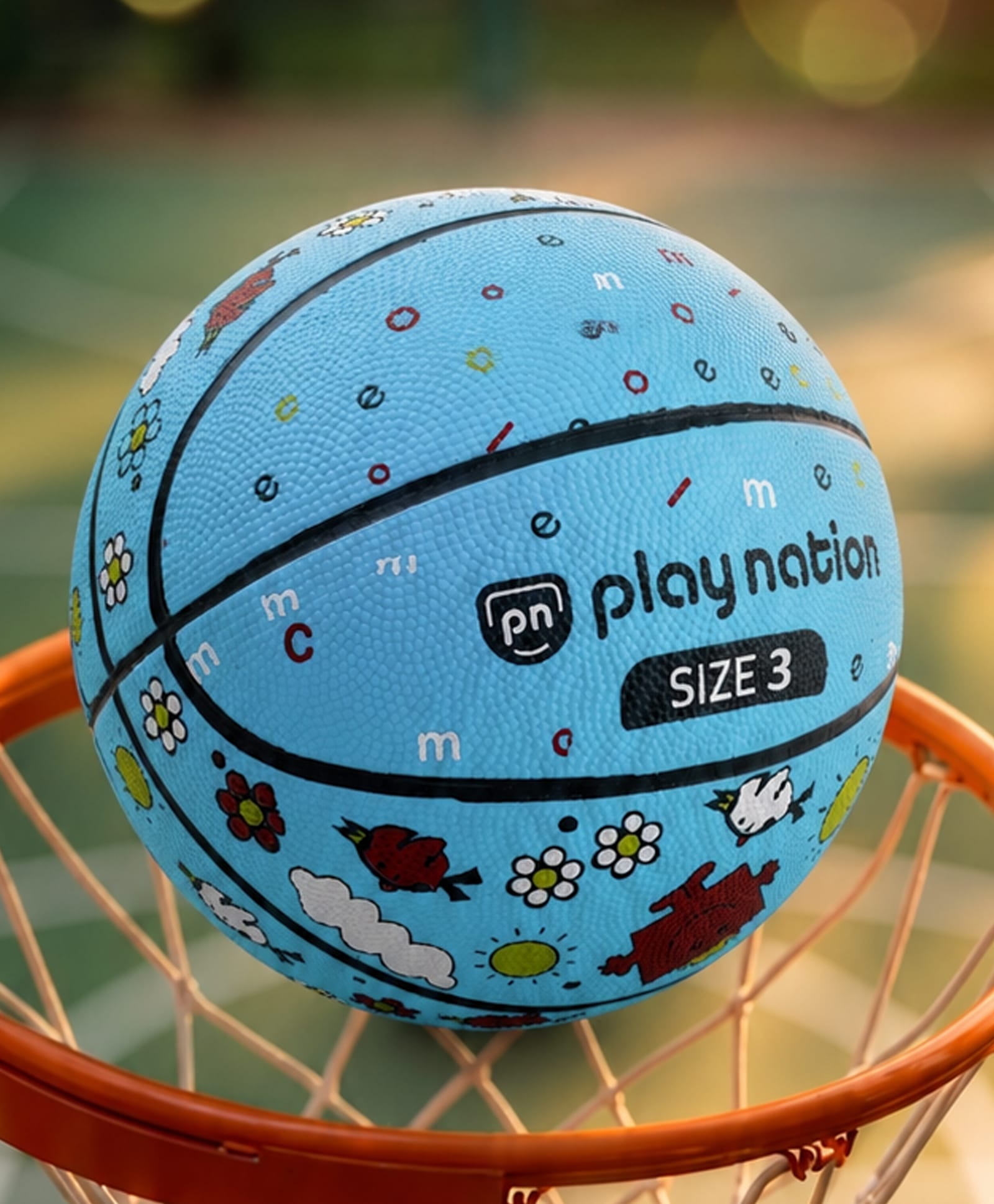 Play Nation Basketball - Size 3 - Blue| Lightweight Soft Play Ball| Textured Surface for Easy Grip| Indoor & Outdoor Play| Improves Hand-Eye Coordination & Active Fun| Indoor Outdoor Fun-picture-41