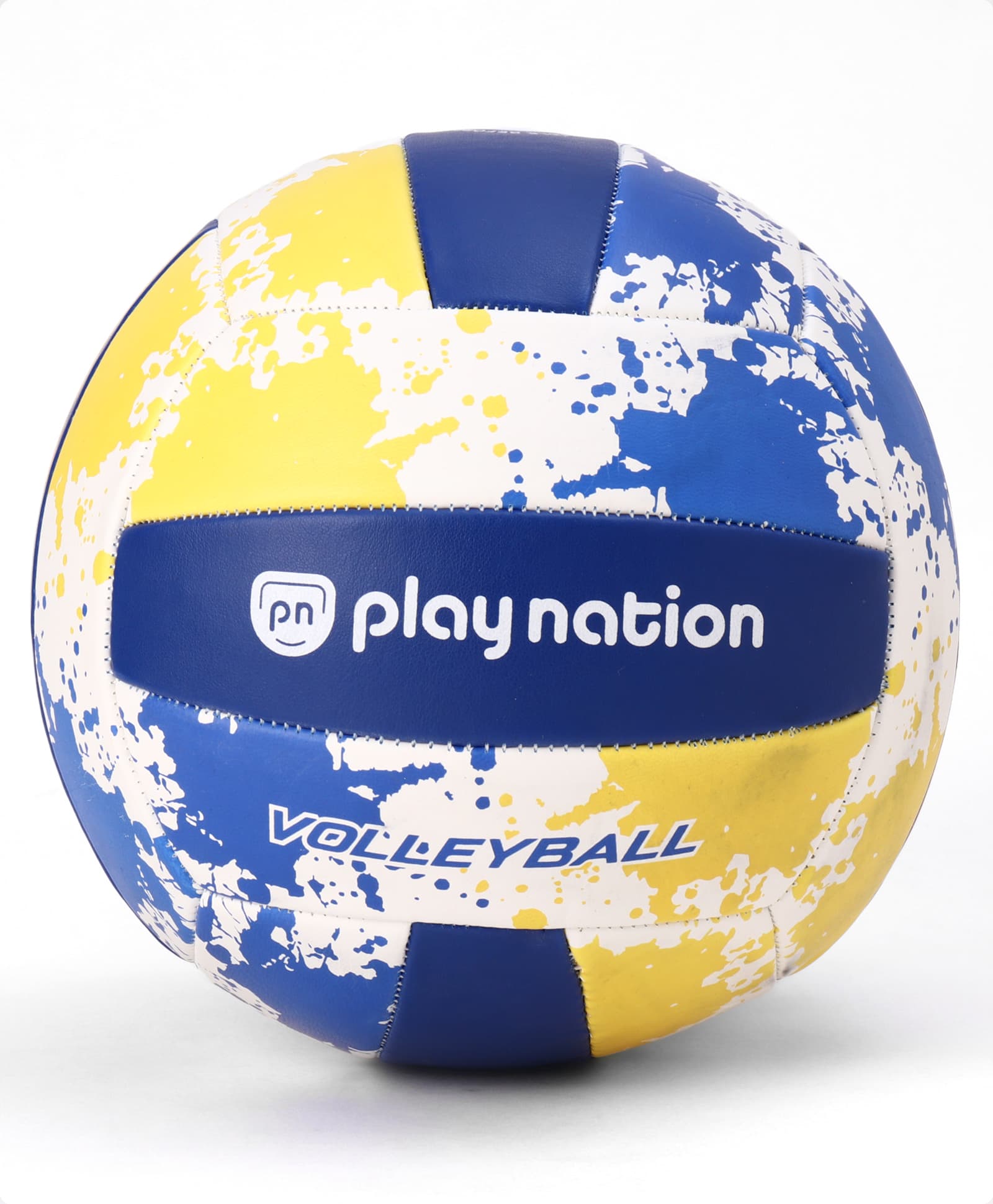 Play Nation Premium Volleyball with Inflation Pin Size 4 - Blue Yellow| Training Volleyball| Ball for Indoor & Outdoor Play| Practice Ball| Durable Machine Stitching| Strong Air Retention Valve-image-30