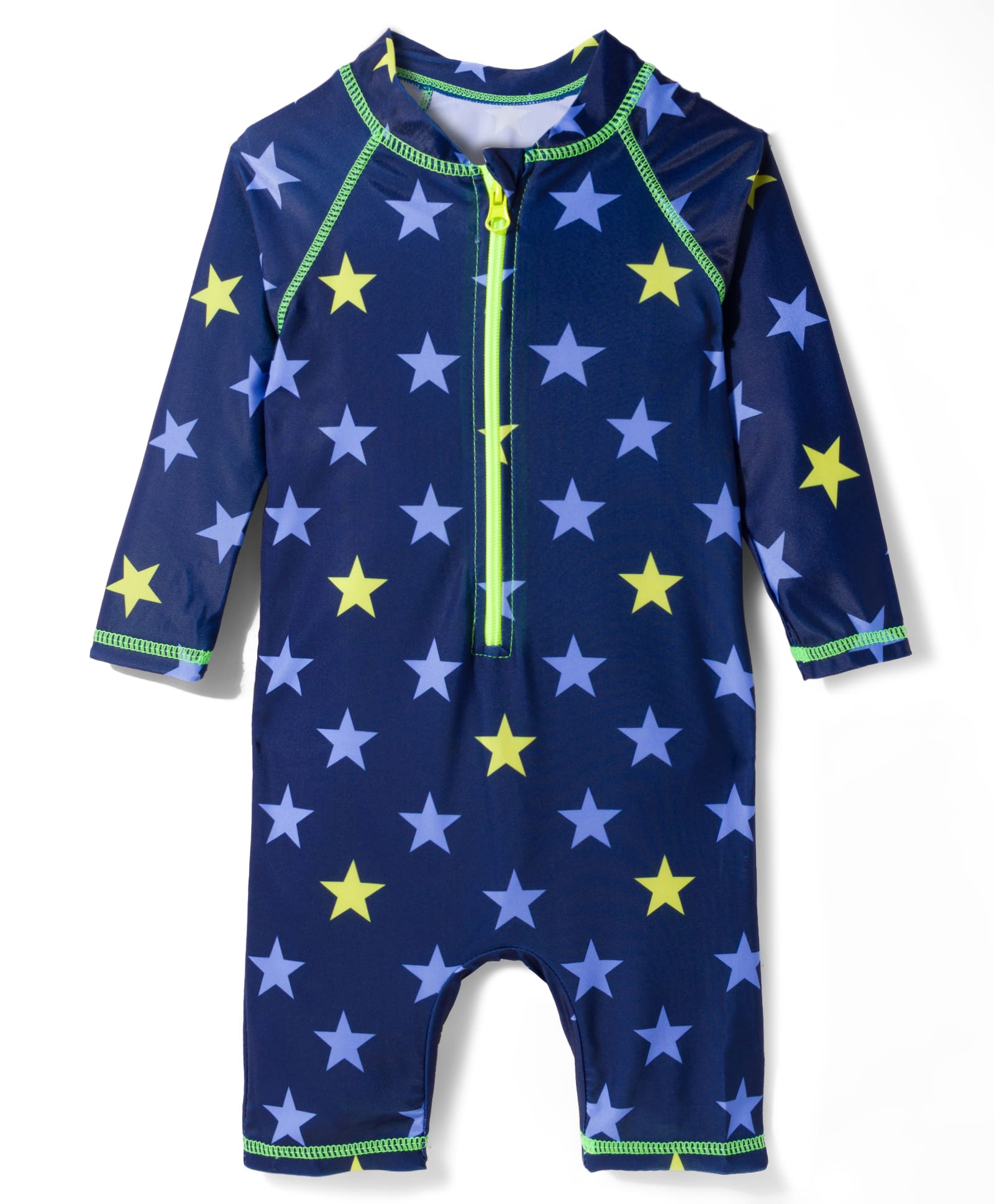 KIDLINGSS Full Raglan Sleeves Stars Printed Legged Swimsuit - Navy Blue-picture-15