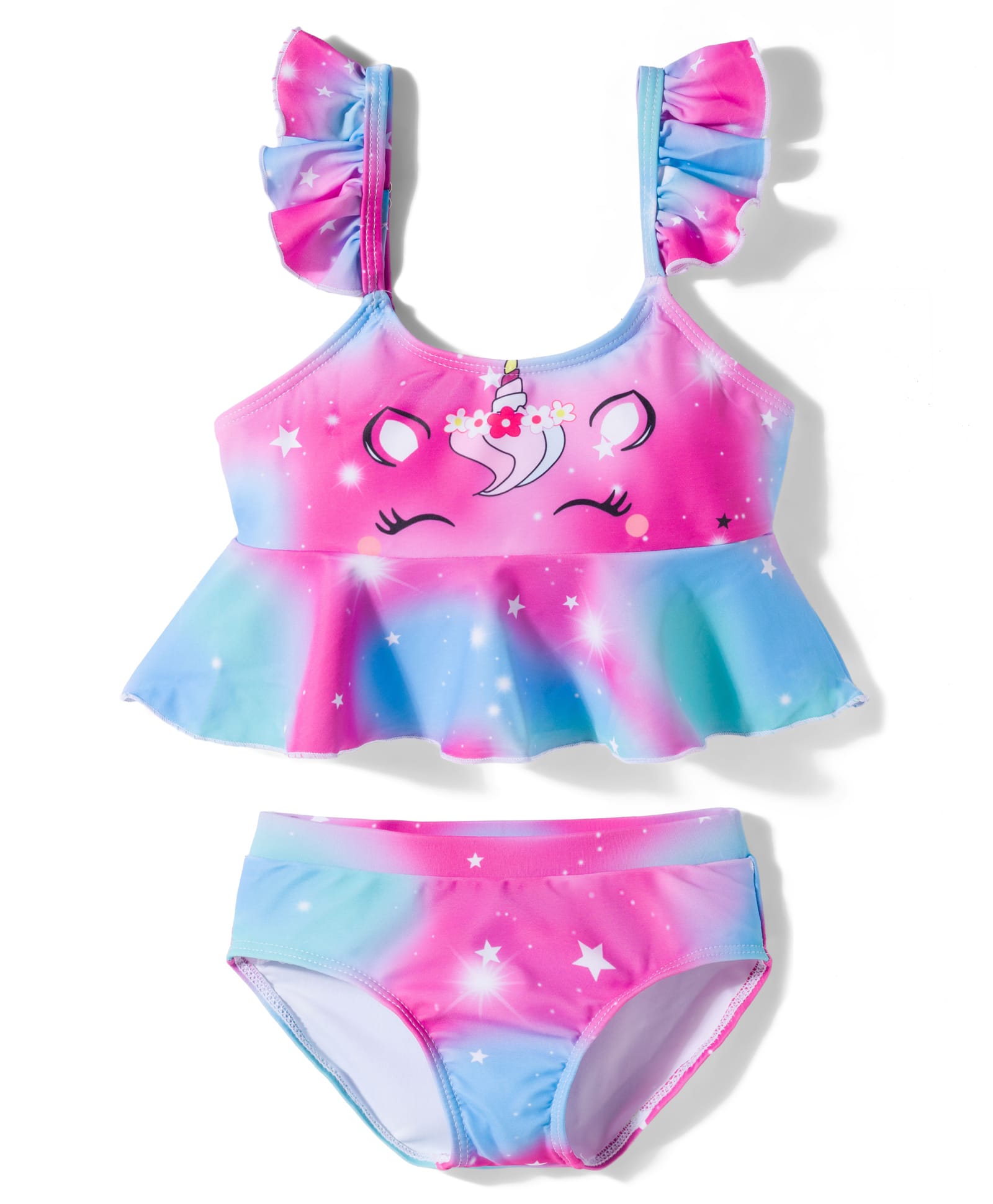 KIDLINGSS Frill Sleeves Tie Dye 2 Piece Swimsuit - Purple-image-30