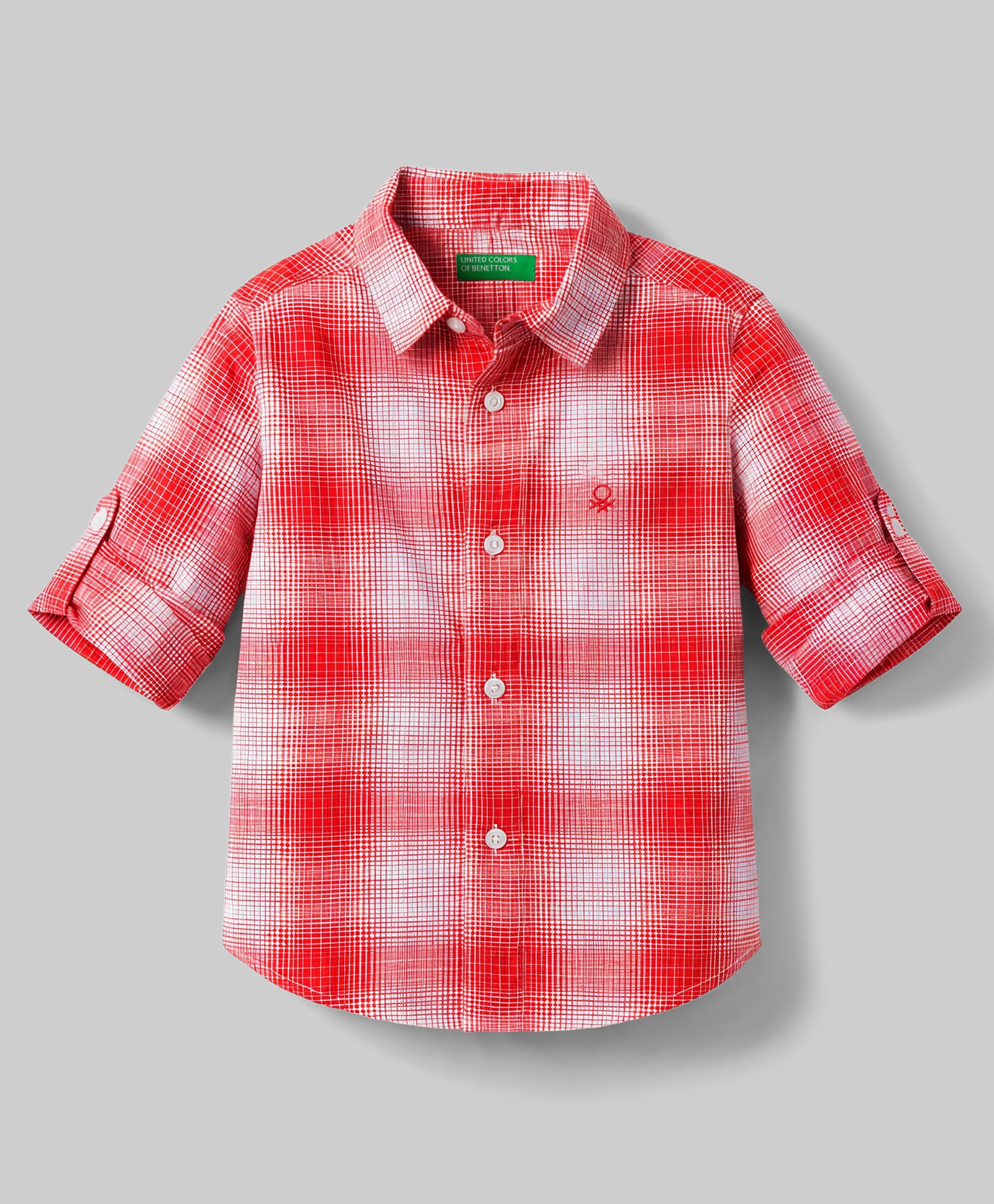UCB Cotton Woven Shirt Saturated Check Full Sleeves Orange 6-9 Months-image-39