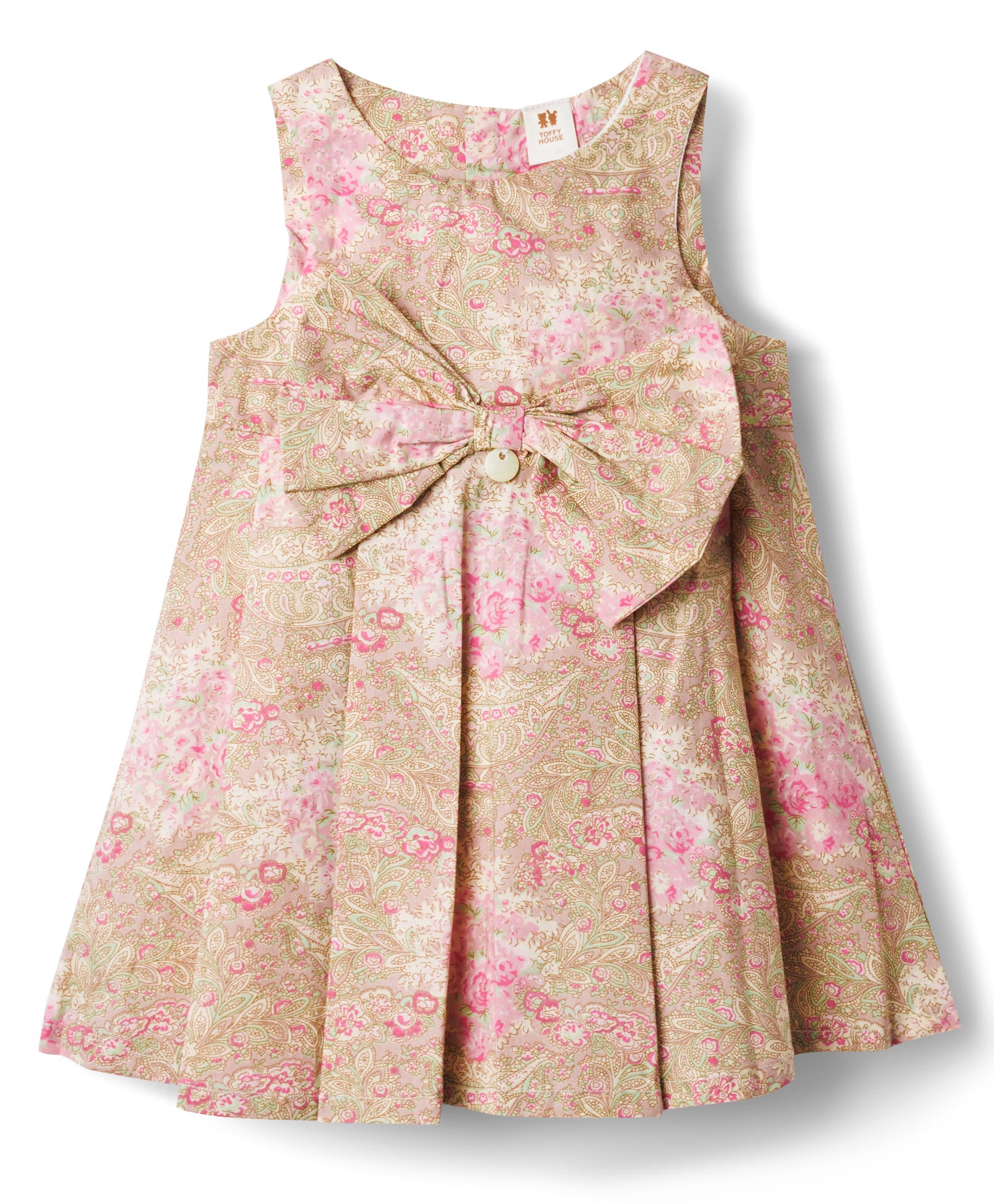ToffyHouse Cotton Woven One Piece Dresses/Frocks Sleeveless All Over Print Pink 9-12 Months-picture-40