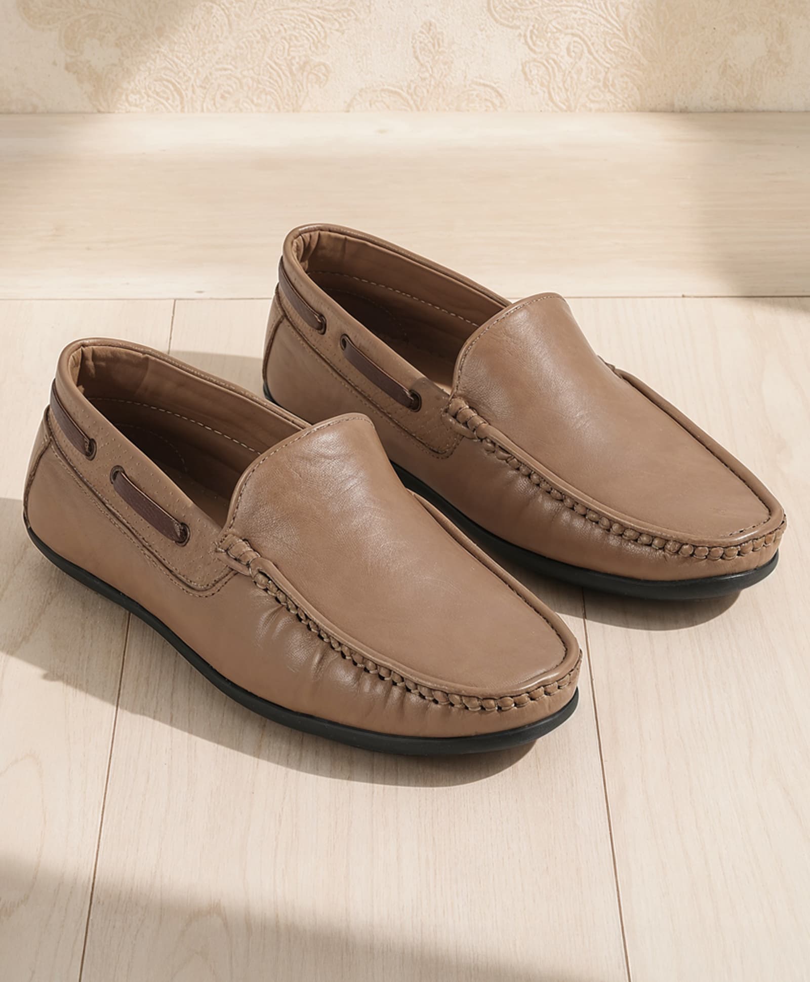 Pine Kids Slip On Formal Shoes - Tan-image-7