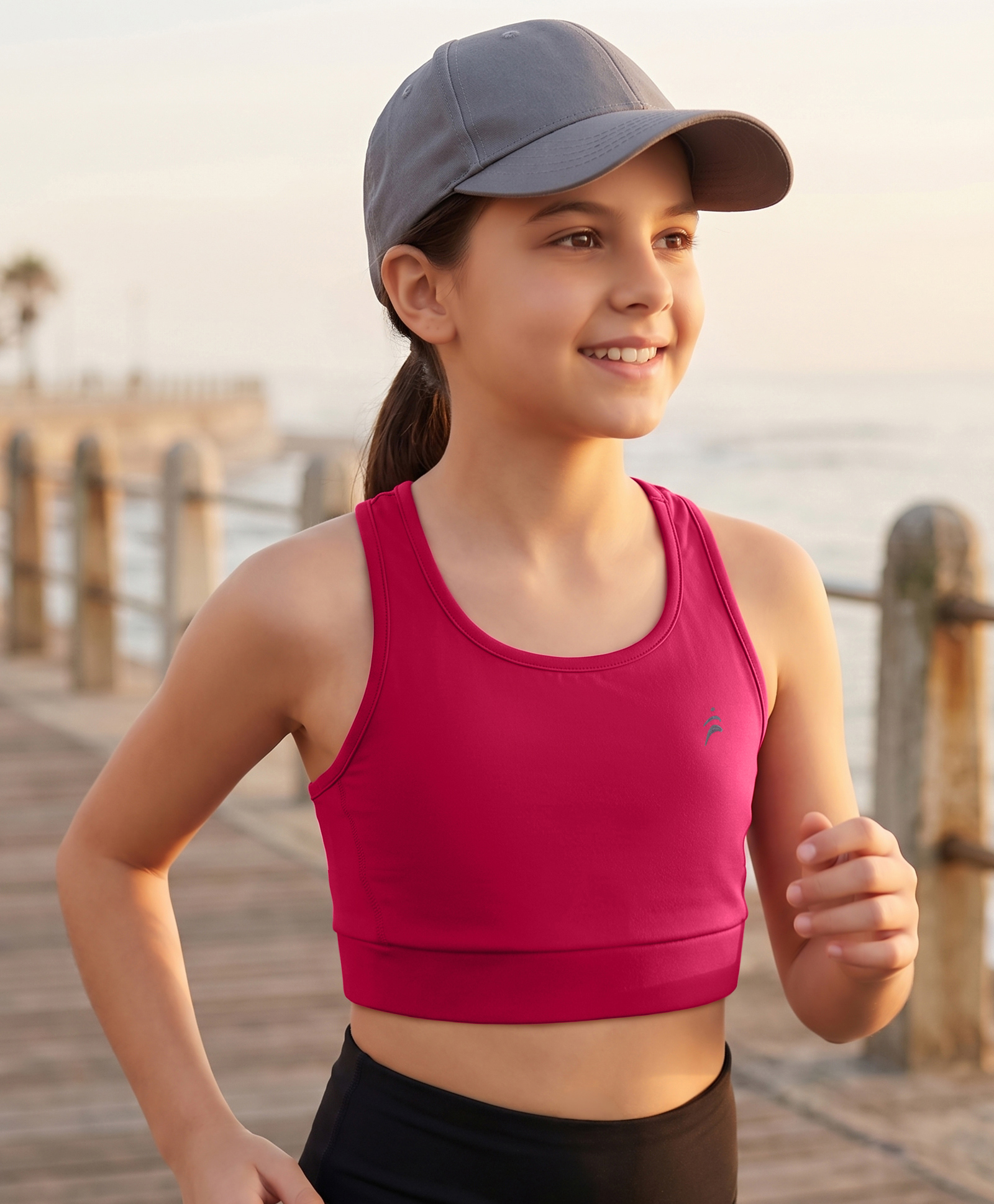 Pine Active Knit Sleeveless Super Stretch Extra Soft Sports Bra - Purple-picture-26