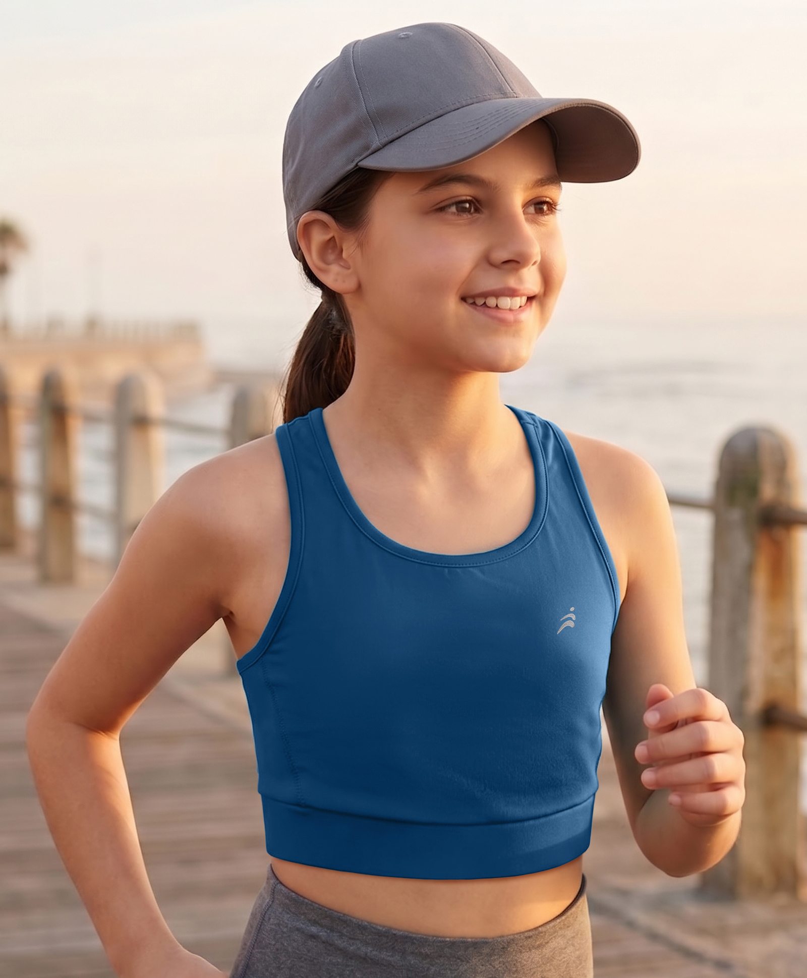 Pine Active Knit Sleeveless Super Stretch Extra Soft Sports Bra - Navy Blue-picture-25