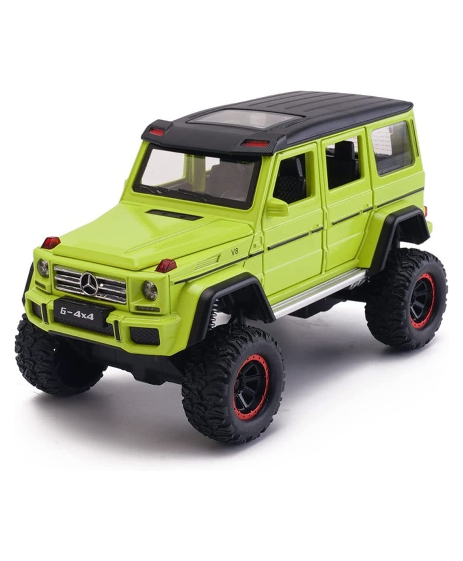 PLUSPOINT Diecast Metal Car Model Amg 4 X4 Toy Cars for Kids Pull Back Openable Doors with Light Sound Pack of 1 - Green-picture-45