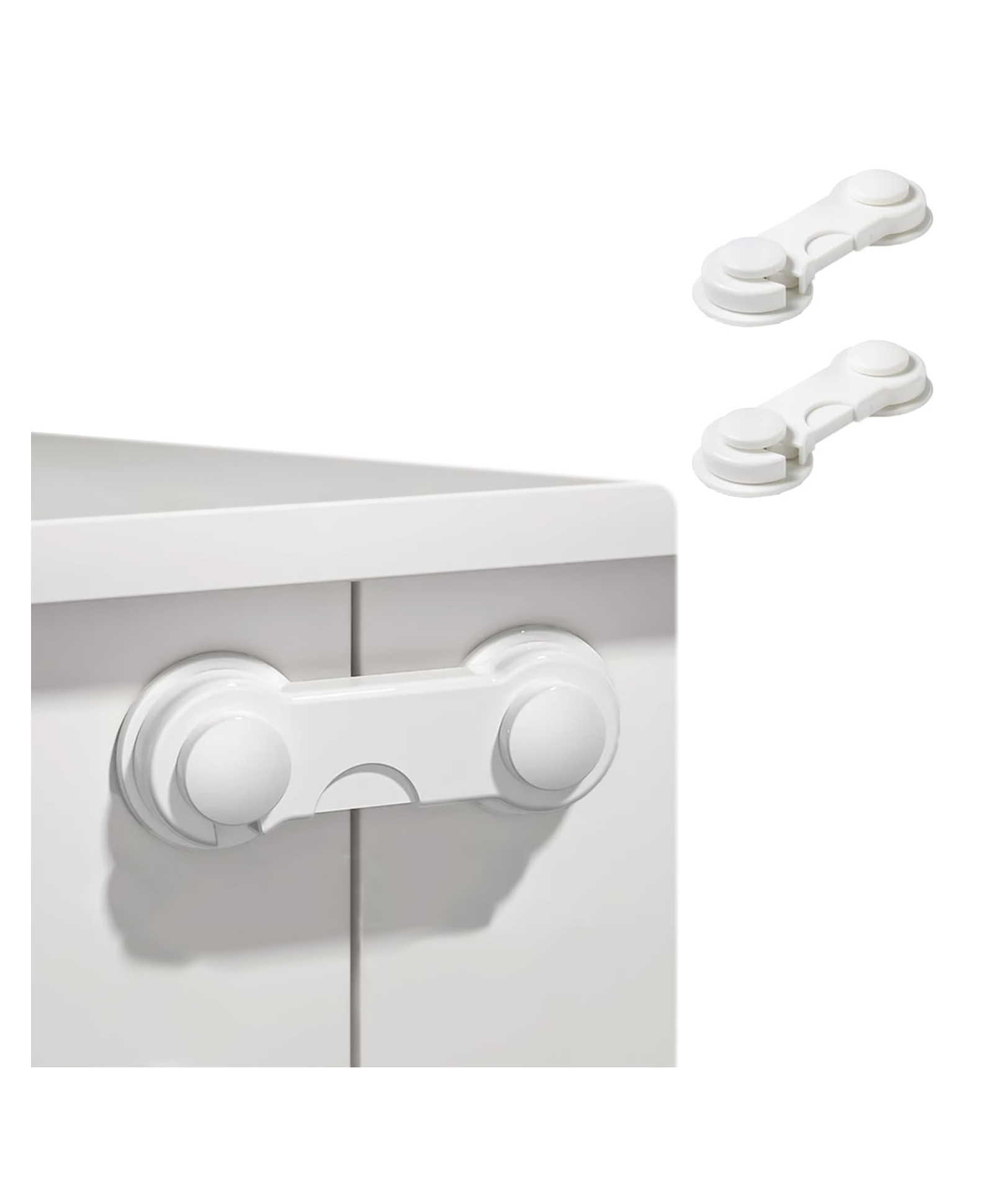 Safe-O-Kid Baby Proofing Lock Eudemon Safety Lock for Cabinets & Cupboards (White), Pack of 2-picture-15