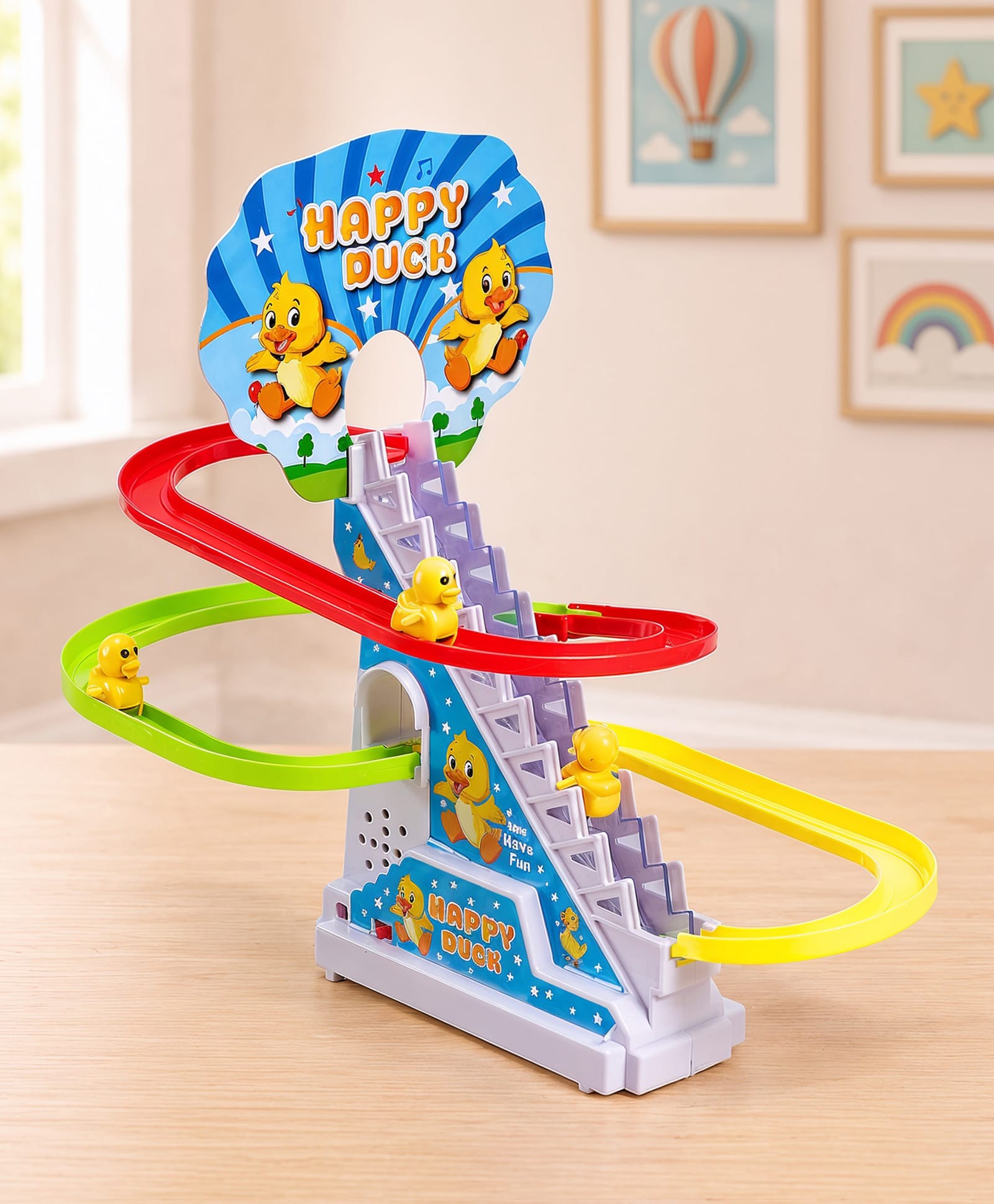 Happy Duck Track Set of 3 - Multicolor| Exciting Rolling Duck Toy for Kids| Encourages Visual Tracking & Motor Skills| Child-Safe & Non-Toxic| Perfect Gift for 12+ Months| BIS Certified-image-35
