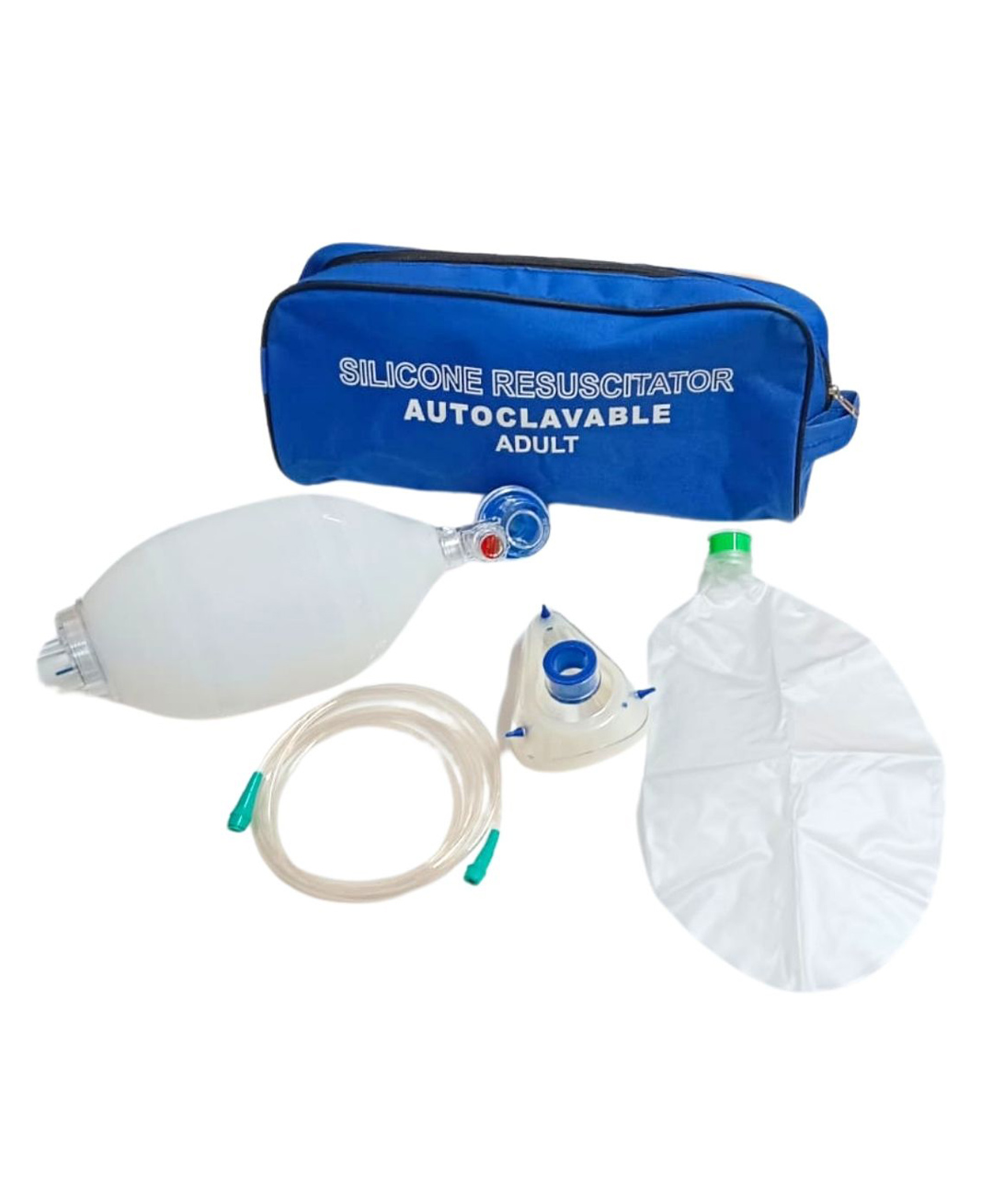 MQUIP Adult White Silicone Ambu Bag (1600ml) | Manual Resuscitator for Adults | Emergency Respiratory Support | 2600ml Reservoir Bag | 1.87m Oxygen Tubing | Latex-Free-image-21