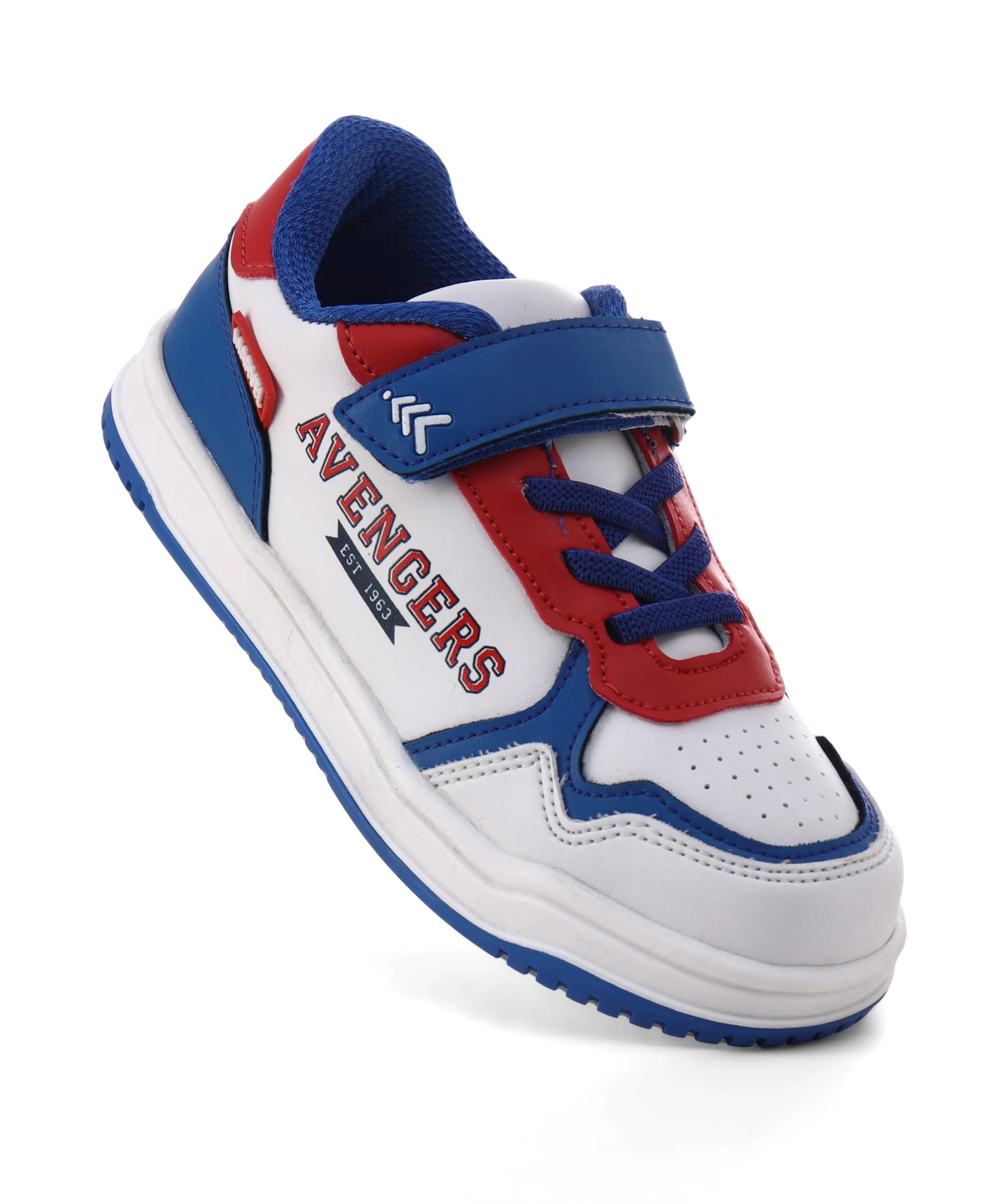 Pine Kids Marvel Velcro Closure Casual Shoes With Avengers Print - White & Red-image-39