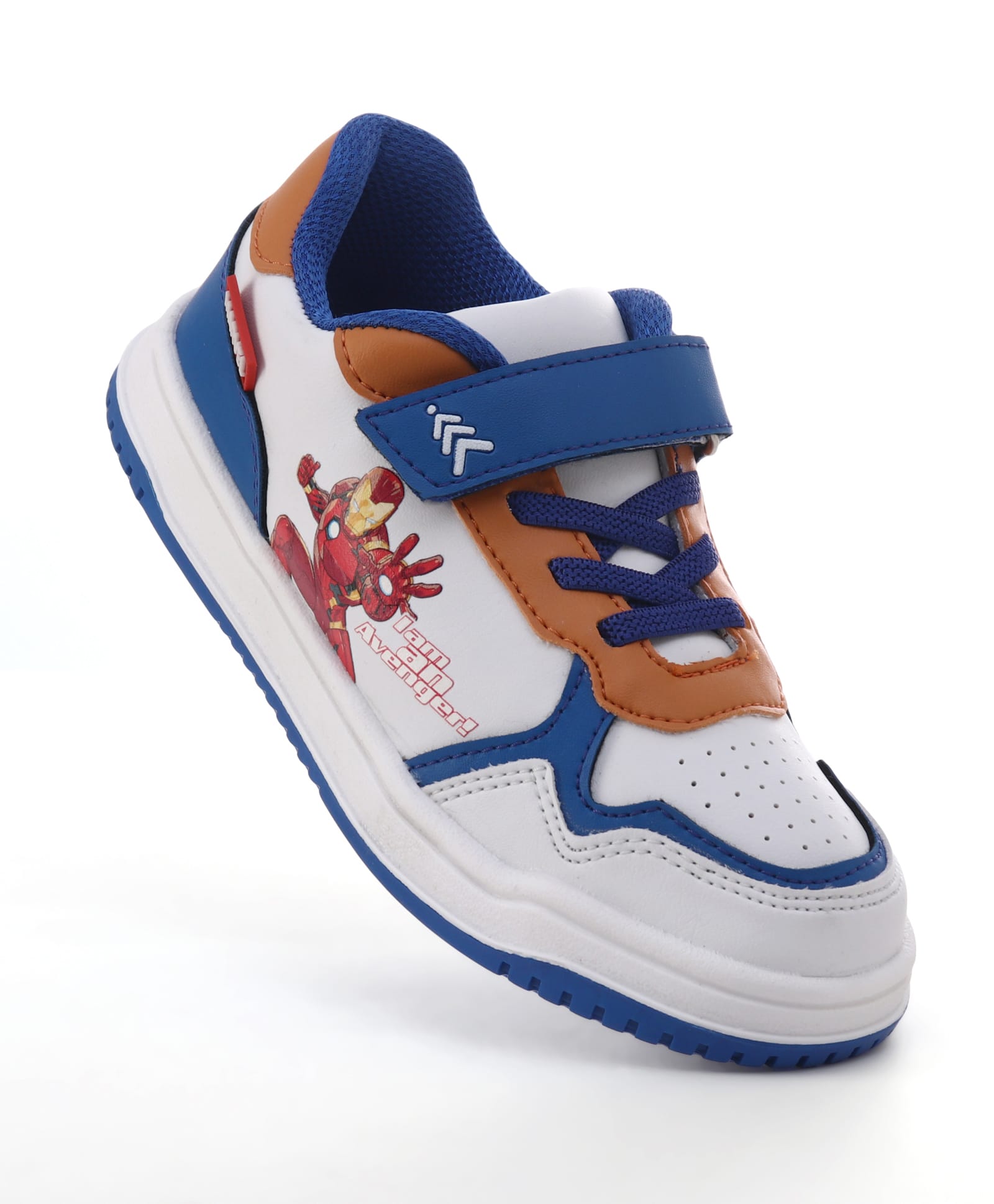 Pine Kids Marvel Velcro Closure Casual Shoes With Iron Man Print - Blue & White-image-12