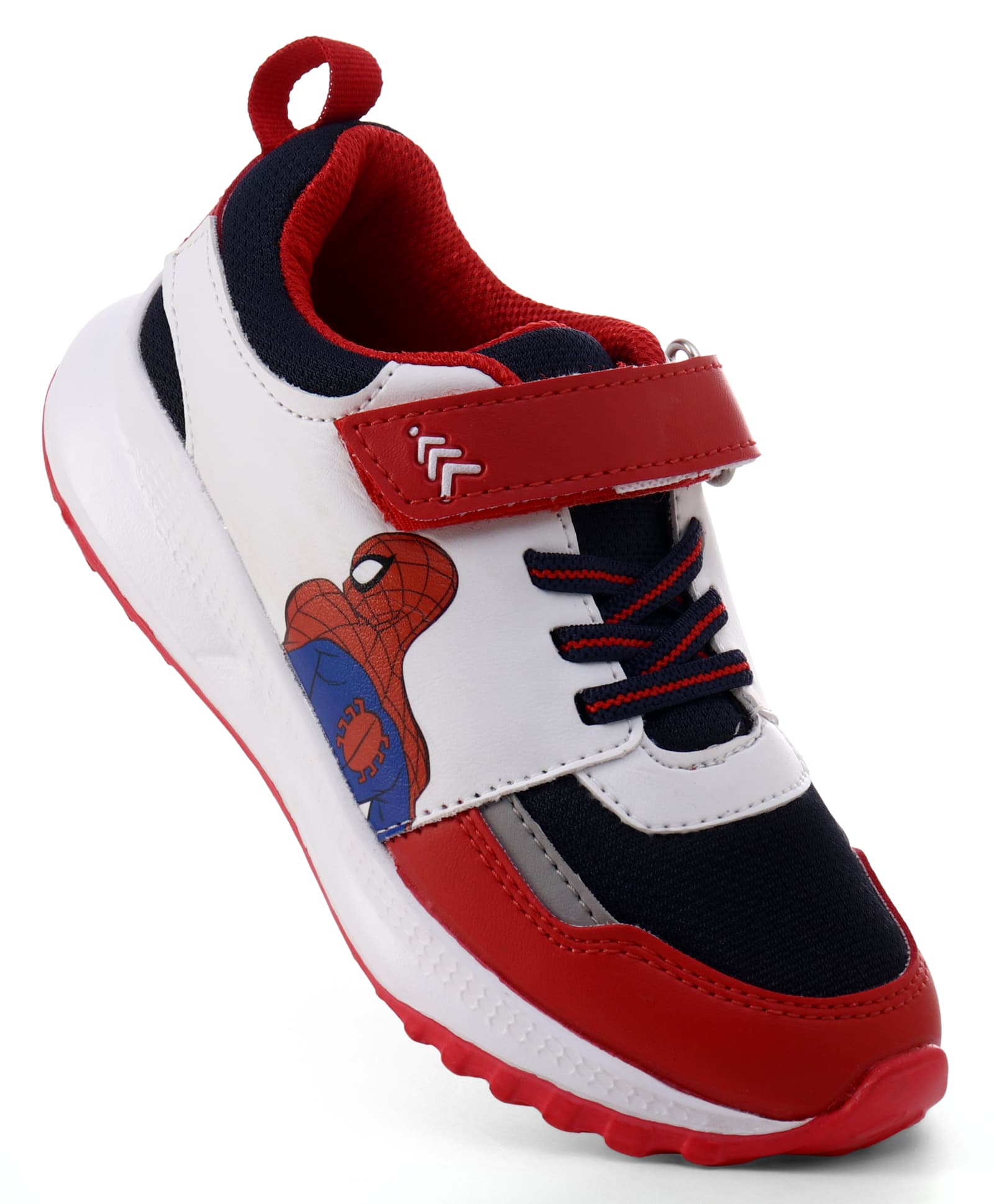 Pine Kids Marvel Velcro Closure Sneakers With Spider Man Print - Red & White-image-49