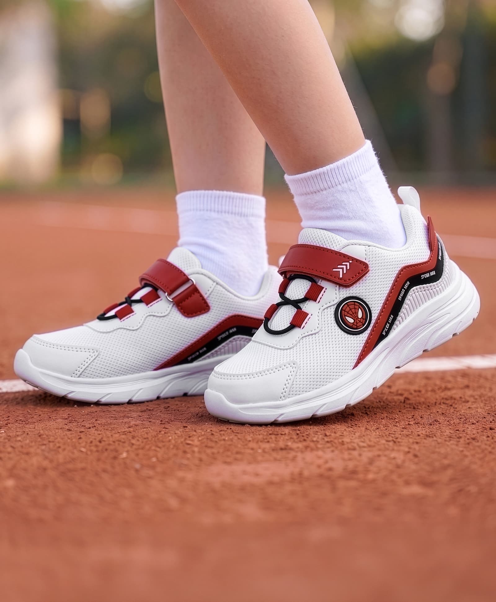 Pine Kids Marvel Velcro Closure Sneakers With Spider Man Print - Red & White-picture-23
