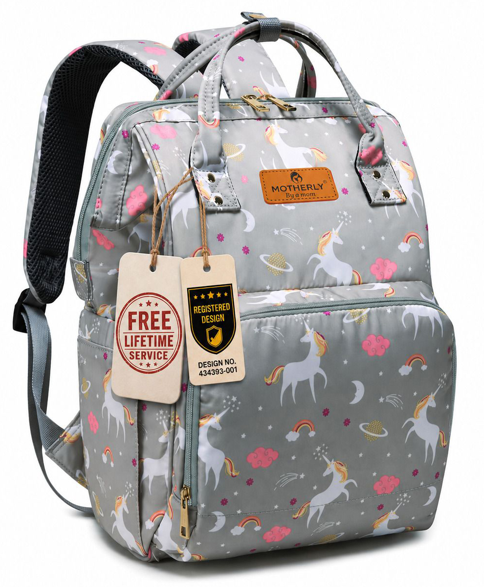 Motherly Elegant Diaper Bag for Travel & Maternity(Unicorn Grey)-picture-23