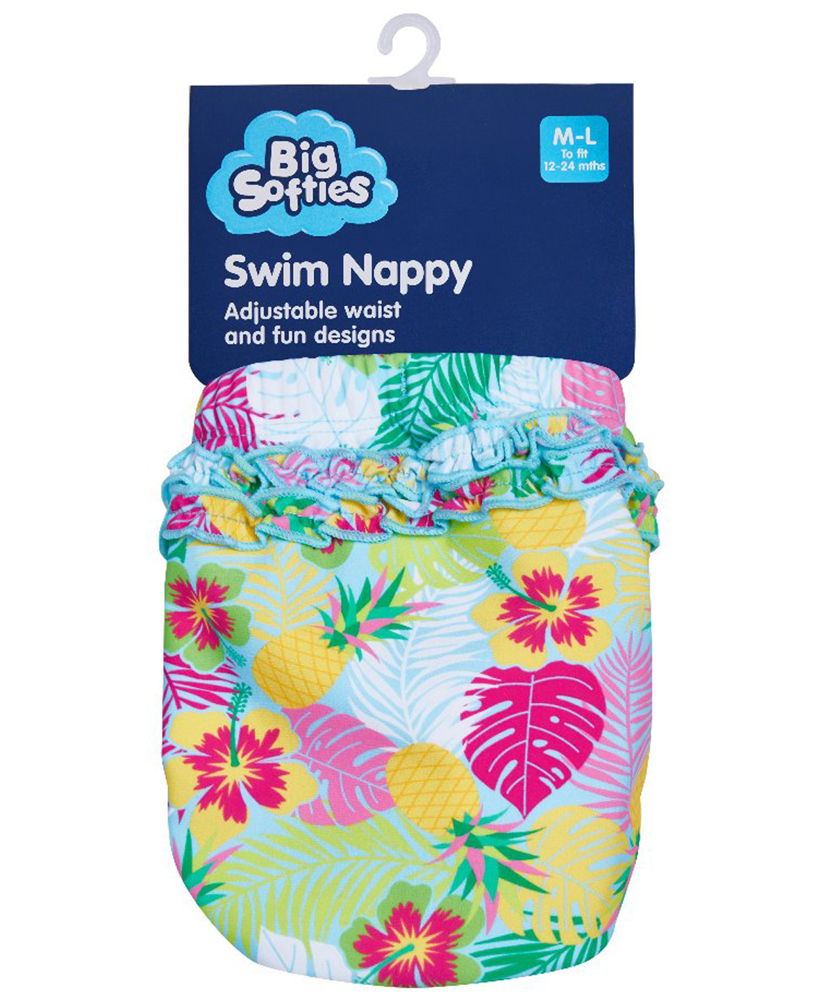 Big Softies Reusable Baby Swim Nappies- Medium to Large size-Tropical|Leak Proof & Adjustable|Comfortable & Lightweight|Perfect for Pool or Beach Days|Ideal for babies of 12-24 months-image-26