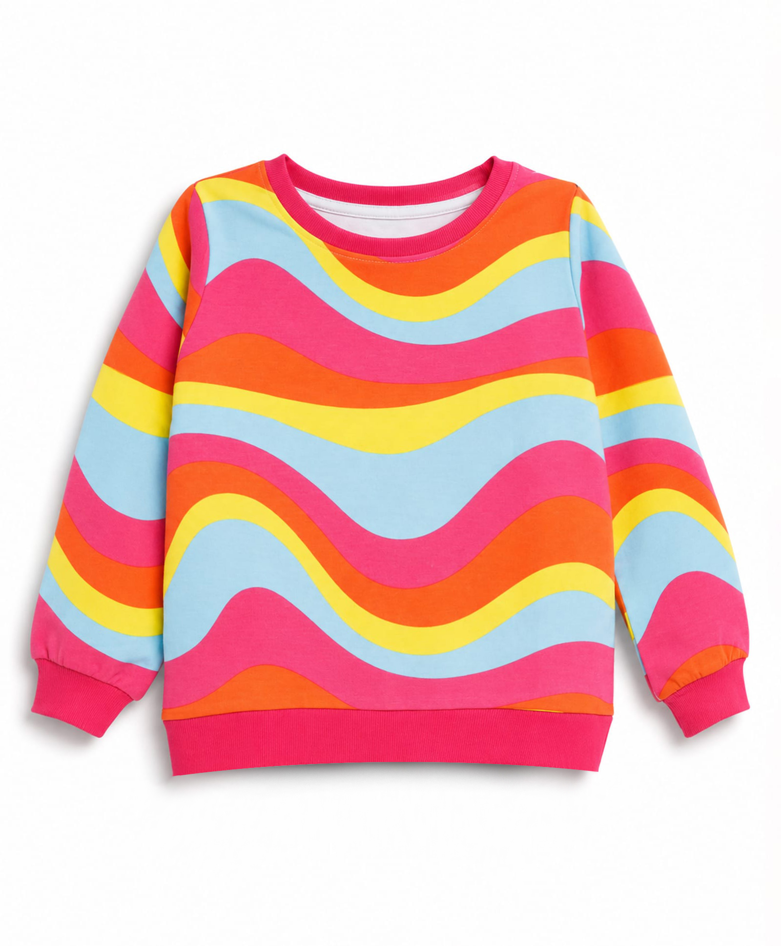 Pine Kids 100% Cotton Knit Full Sleeves Printed Sweatshirt - Dark Pink-image-48