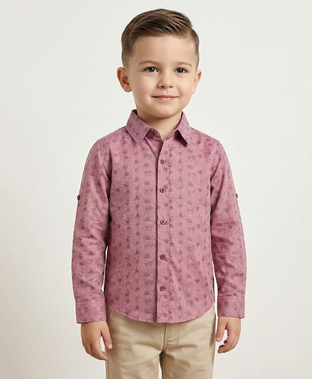 Rikidoos Cotton Woven Full Sleeves Printed Shirt - Pink-picture-35