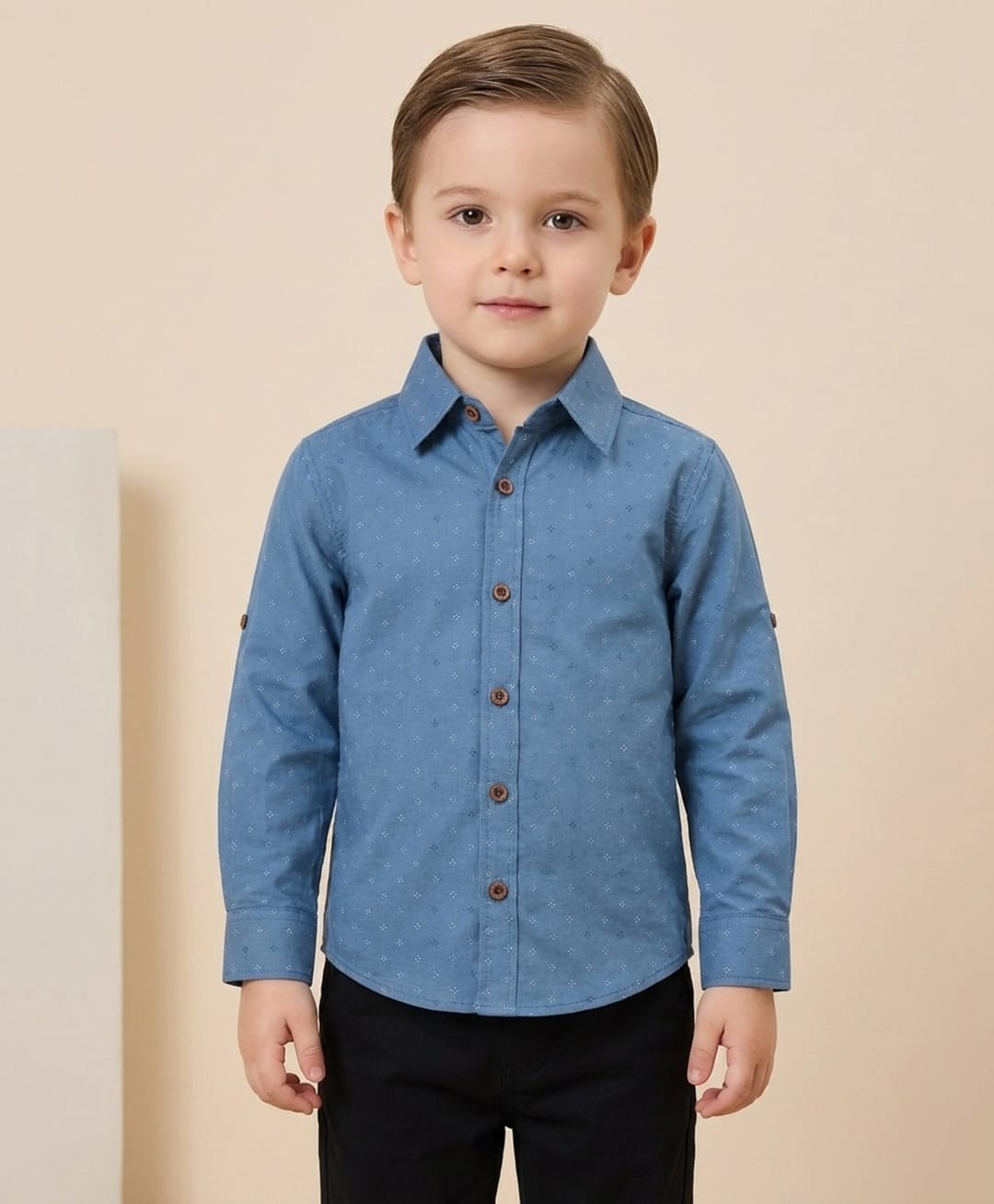 Rikidoos Cotton Woven Full Sleeves Printed Shirt - Blue-picture-5
