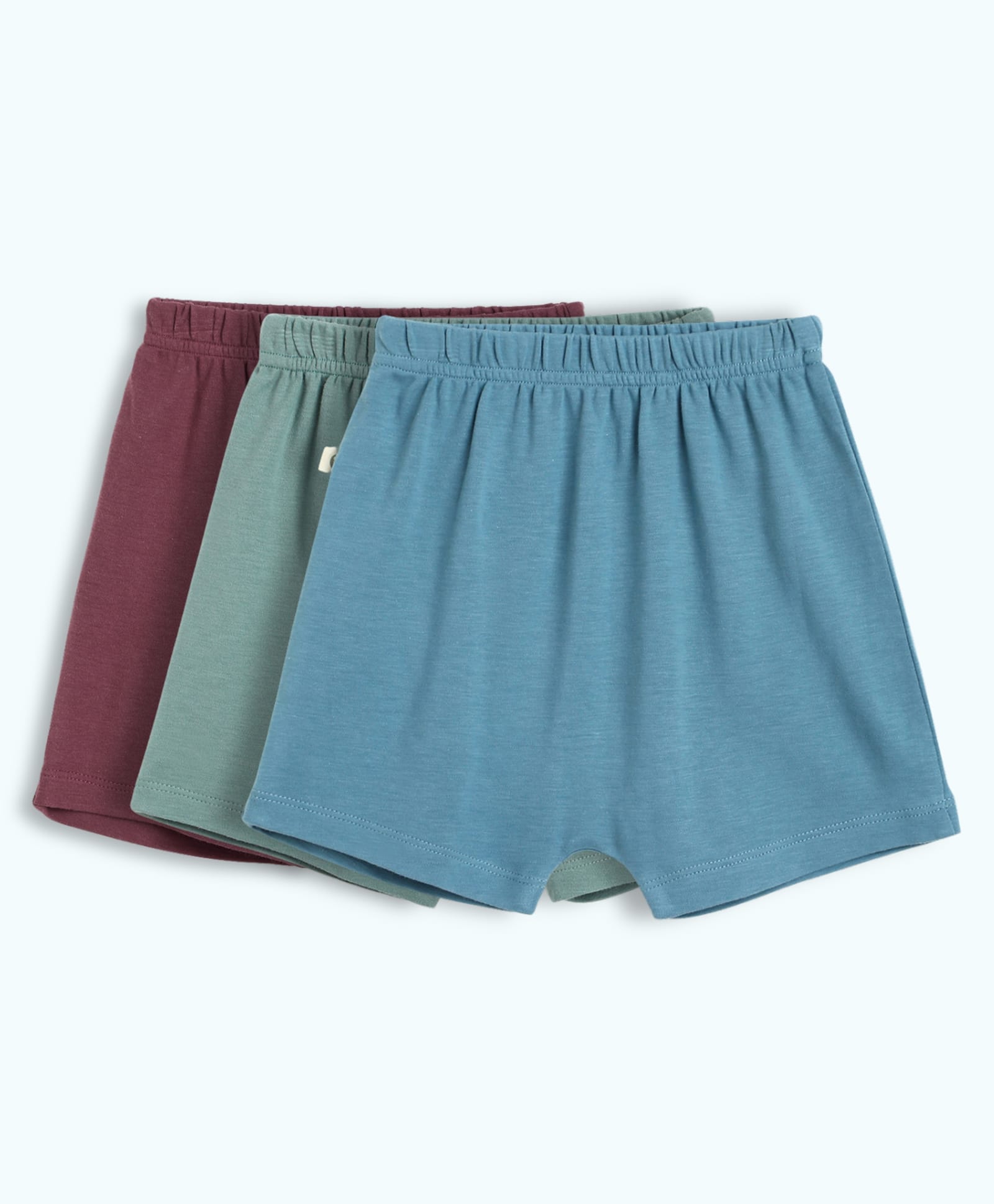 Cocoon Care Bamboo Knit Pack Of 3 Solid Shorts - Multi Colour-picture-15