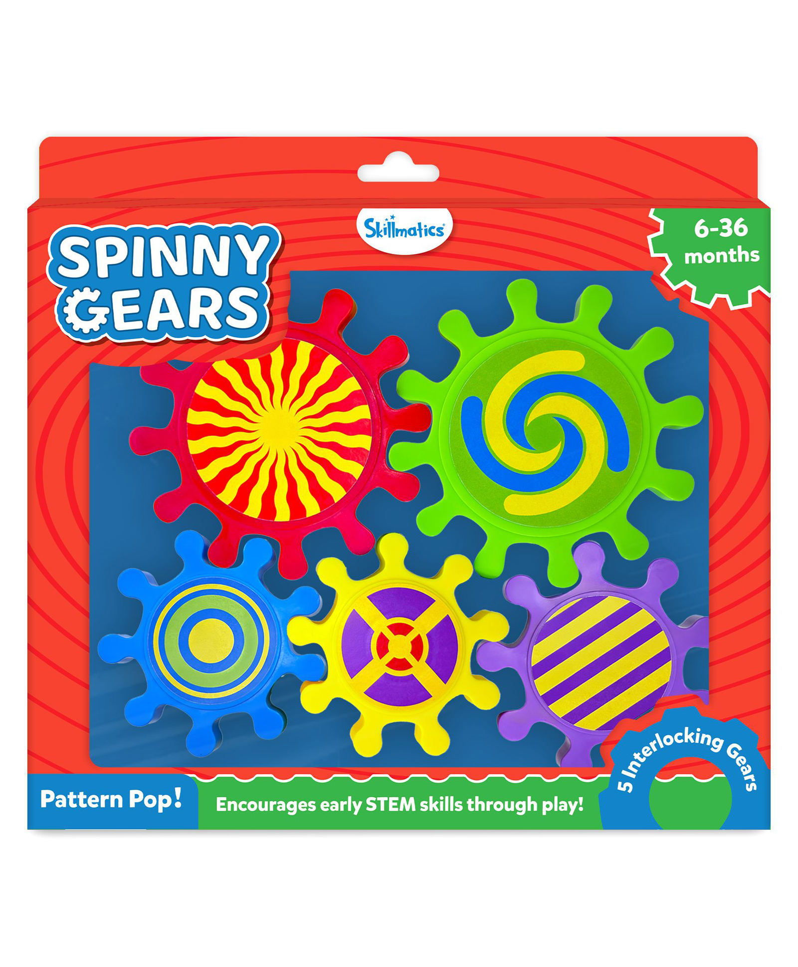 Skillmatics Spinny Gears for Babies Fun Interlocking Spinning Gears STEM and Sensory Toy Suction Spinners for Windows Table Bath Travel Toy Gifts for Infants and Toddlers - Set of 5-picture-14