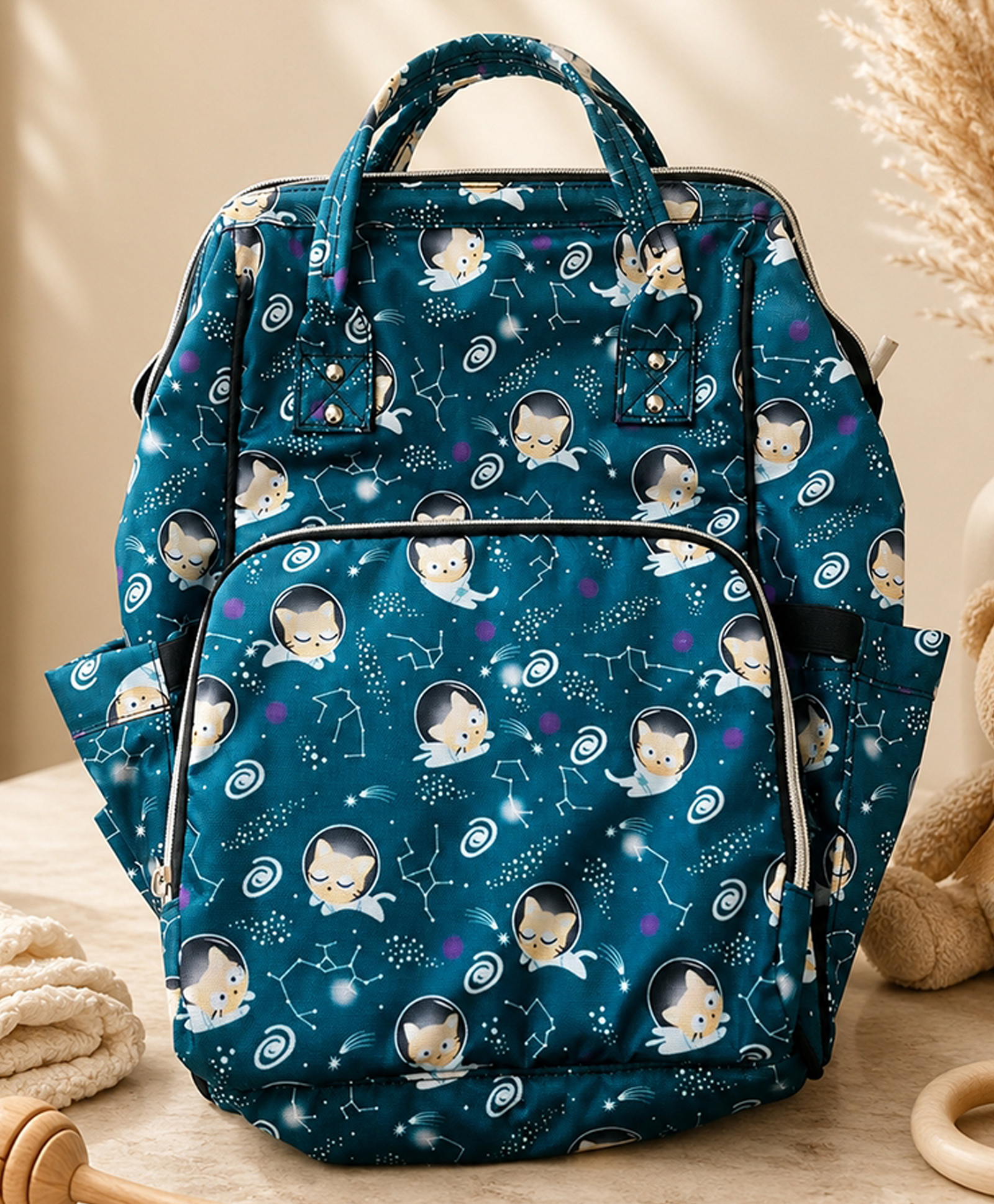 Kridlo Backpack Style Maternity Diaper Bag - Teal Green-image-31