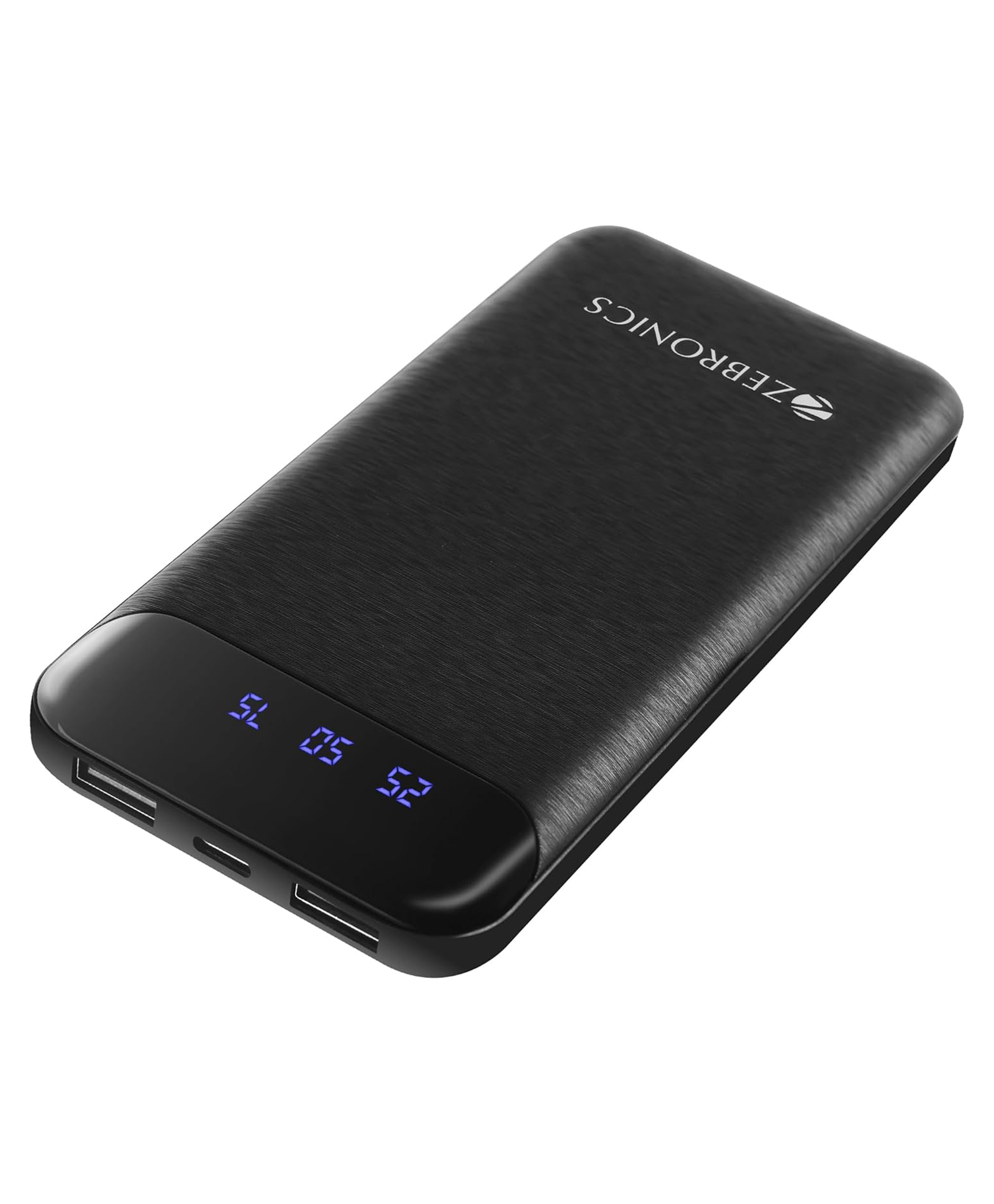 ZEBRONICS MB10000S4 Power Bank, 10000 mAh, 12W, Dual USB Output, Type C & Micro USB Input, Built in Protections, Percentage LED Display, Included USB to Type C Cable, (Black)-picture-10
