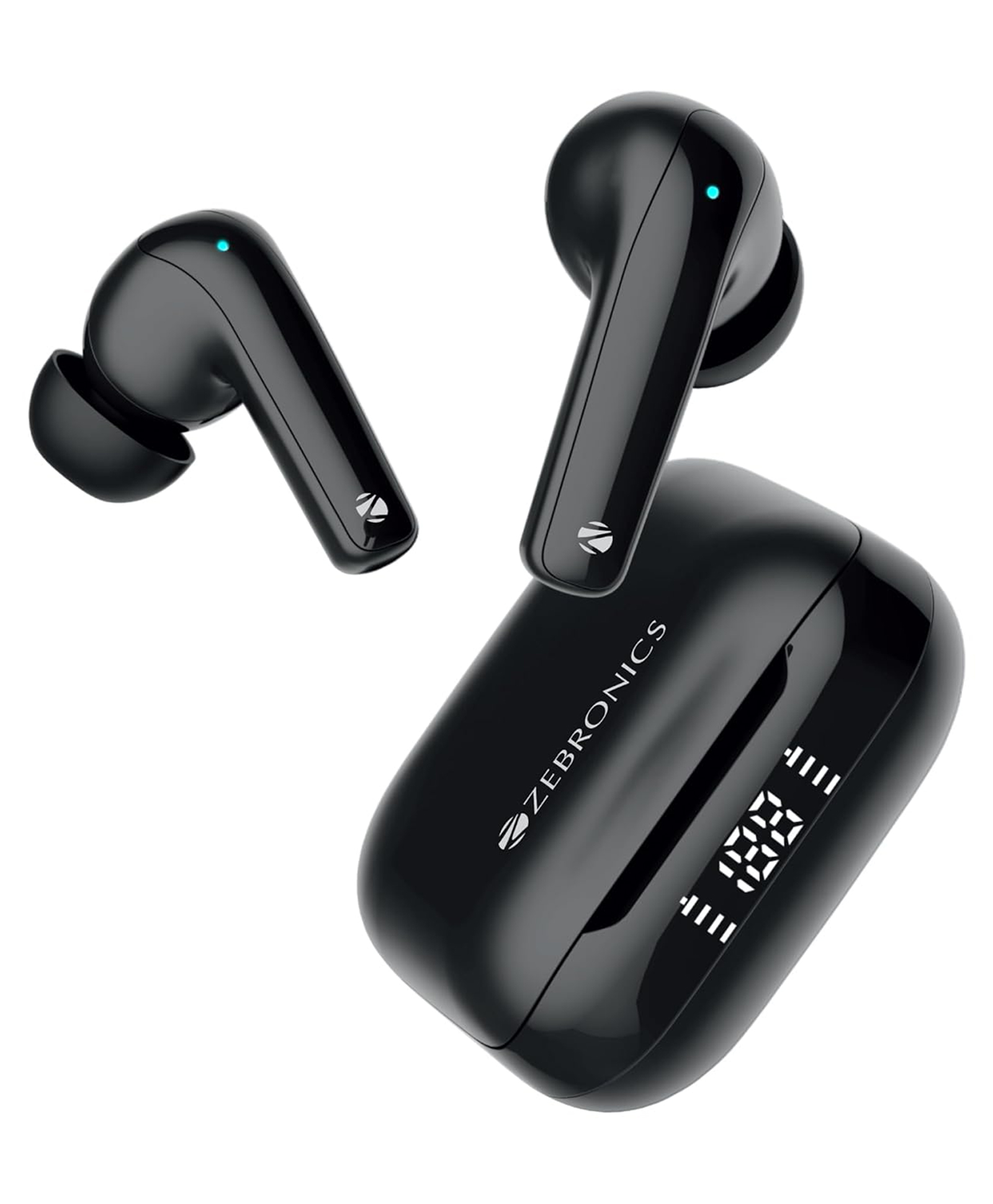 ZEBRONICS PODS K2 in Ear Wireless Earbuds, Upto 40 Hrs Backup, Dual EQ, Quad MIC ENC, 10mm Bass Drivers, Fast Charging, Bluetooth, Flash Connect,40ms Low Latency Gaming, LED Battery Indicator (Black)-picture-16