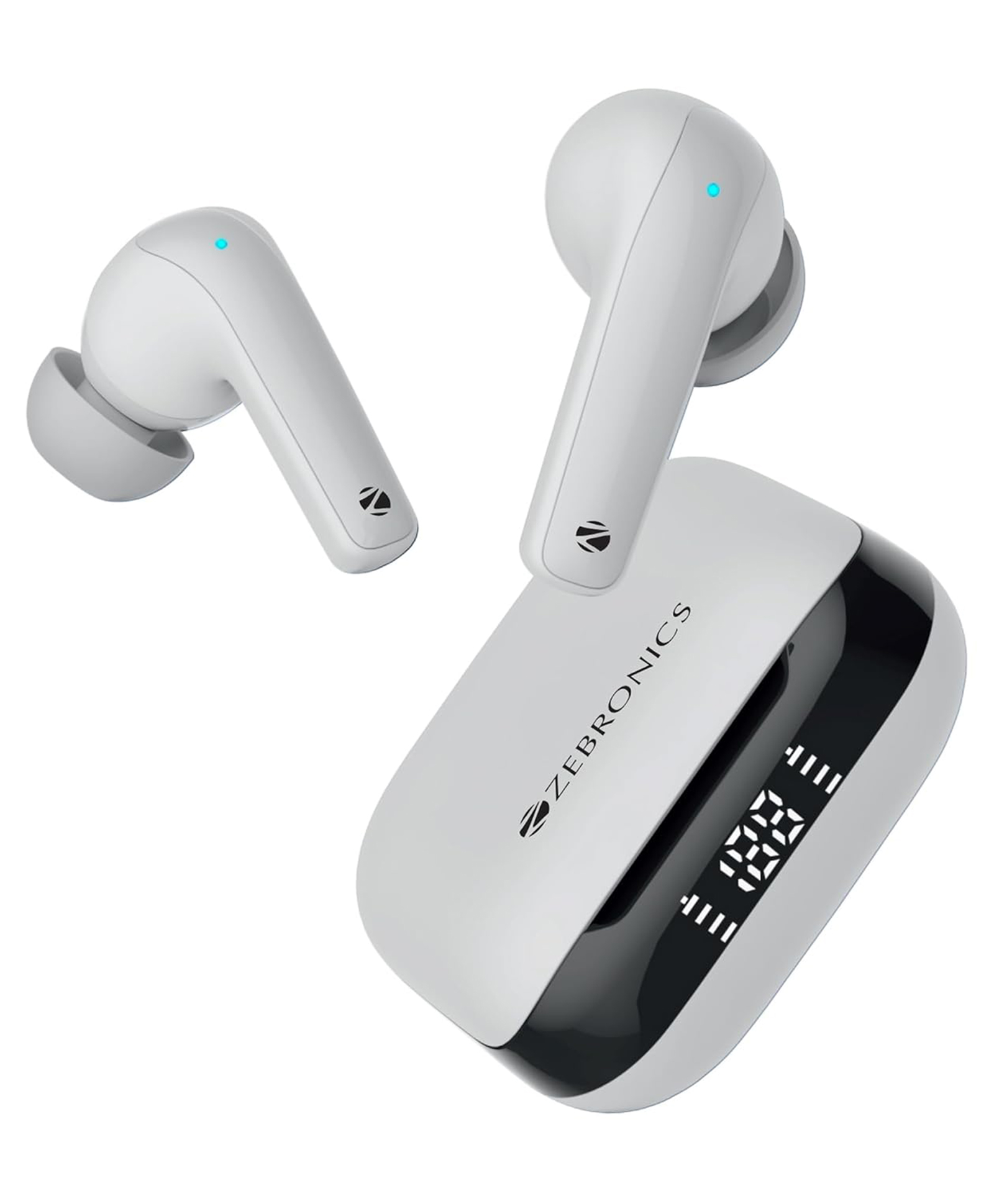 ZEBRONICS PODS K2 in Ear Wireless Earbuds, Upto 40 Hrs Backup, Dual EQ, Quad MIC ENC, 10mm Bass Drivers, Fast Charging, Bluetooth, Flash Connect,40ms Low Latency Gaming, LED Battery Indicator(White)-picture-10