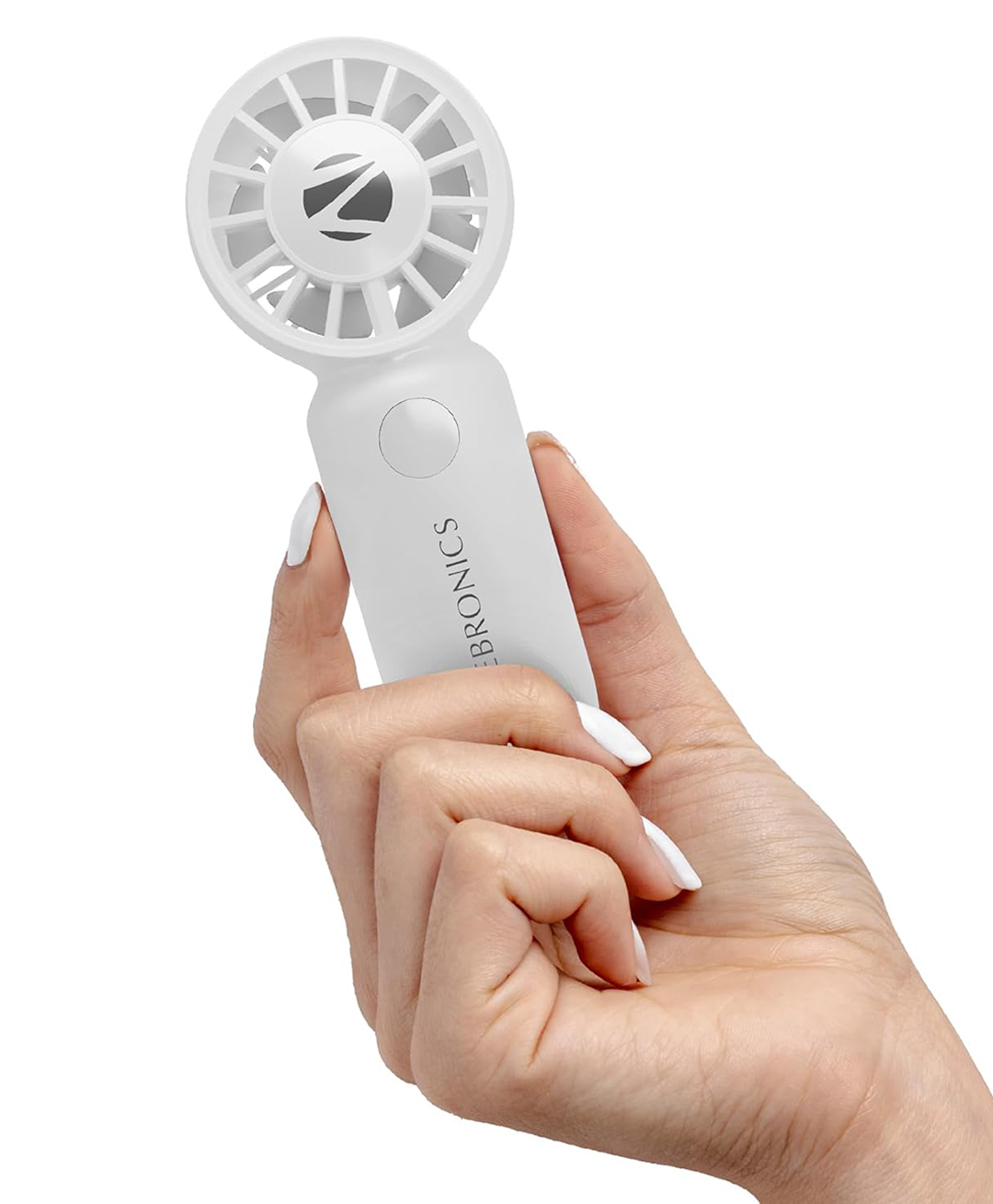 Zebronics Heat Buster 100, Mini Portable Hand Fan, 10500 RPM, 3 Speed Modes with Brushless Motor, Upto 5.4m/s Airflow, Type C Charging, for Travel, Makeup, Office, Home (White)-picture-9