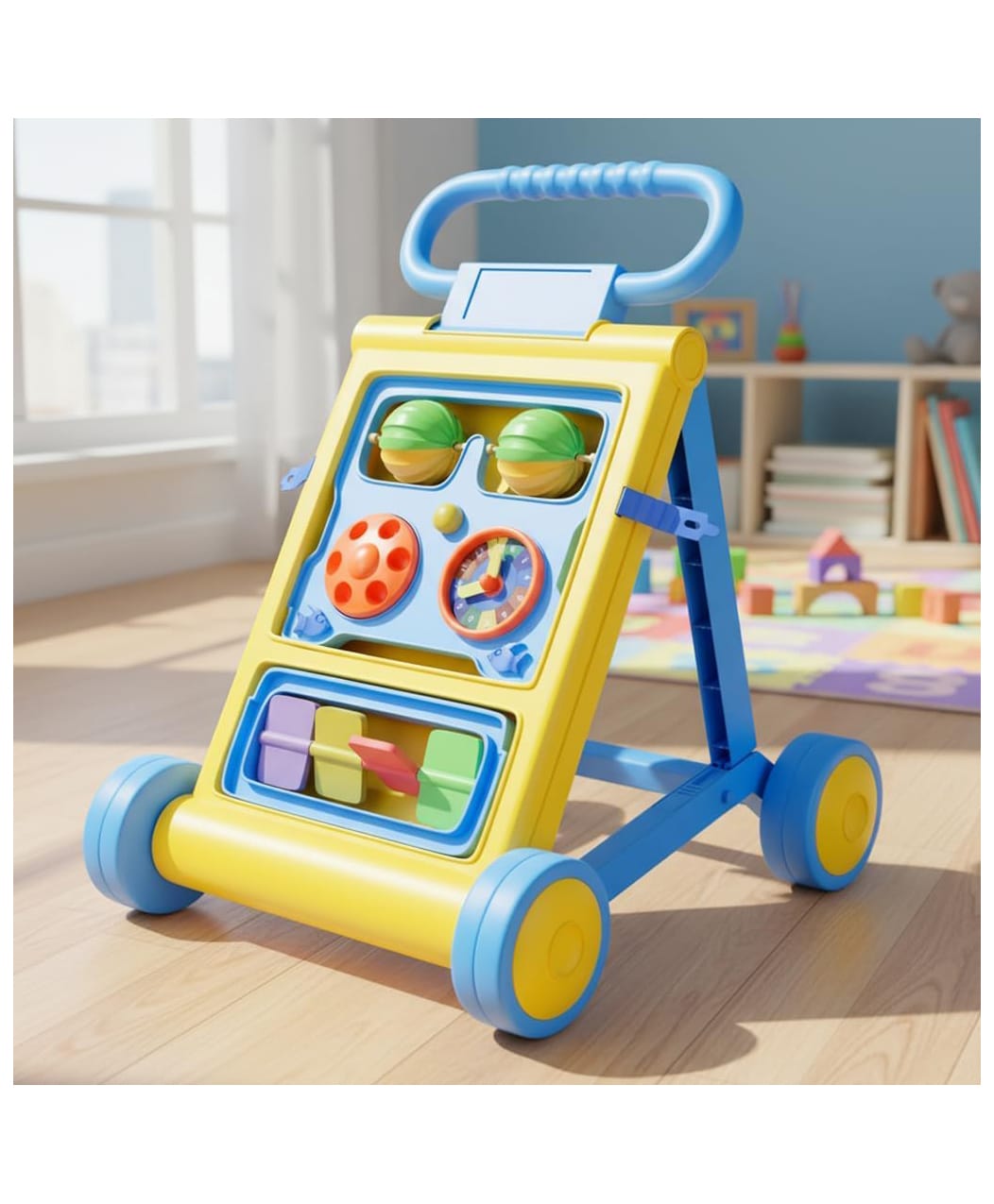 staranddaisy Star and Daisy Baby Walker for 6 to 18 Months with Learning Push Design Foldable Music Toy Bar Safe Stable Durable Fun and Interactive for Baby Boys and Girls Yellow-picture-25