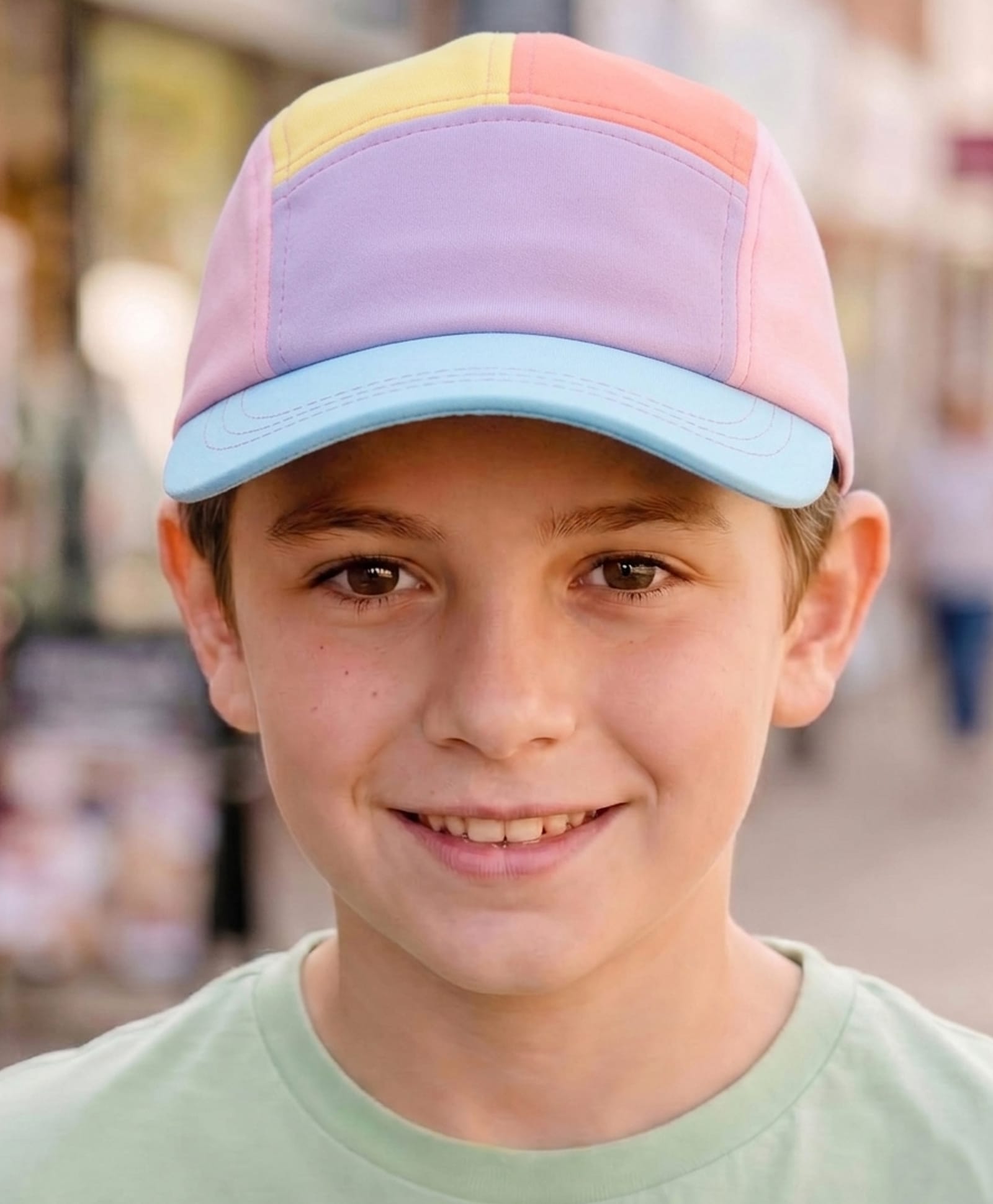 Babyhug Cotton Woven Cut & Sew Summer Cap Multicolor - Diameter 15.5 cm-image-20