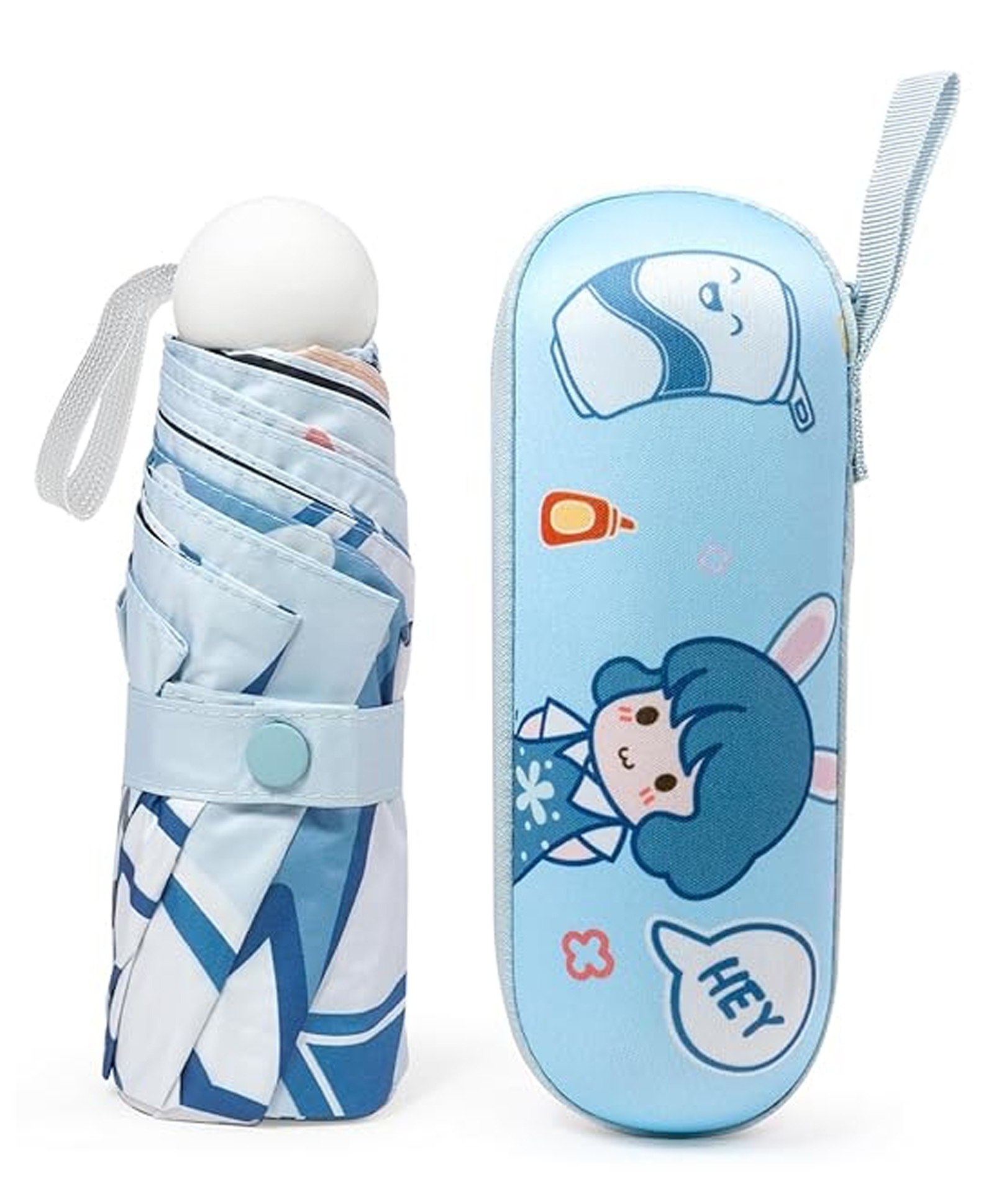 StarAndDaisy Crocodile Printed Umbrella With Case - Blue-picture-13