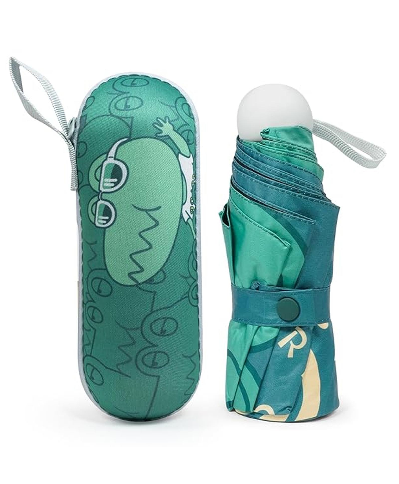 StarAndDaisy Crocodile Printed Umbrella With Case - Croco Green-image-18