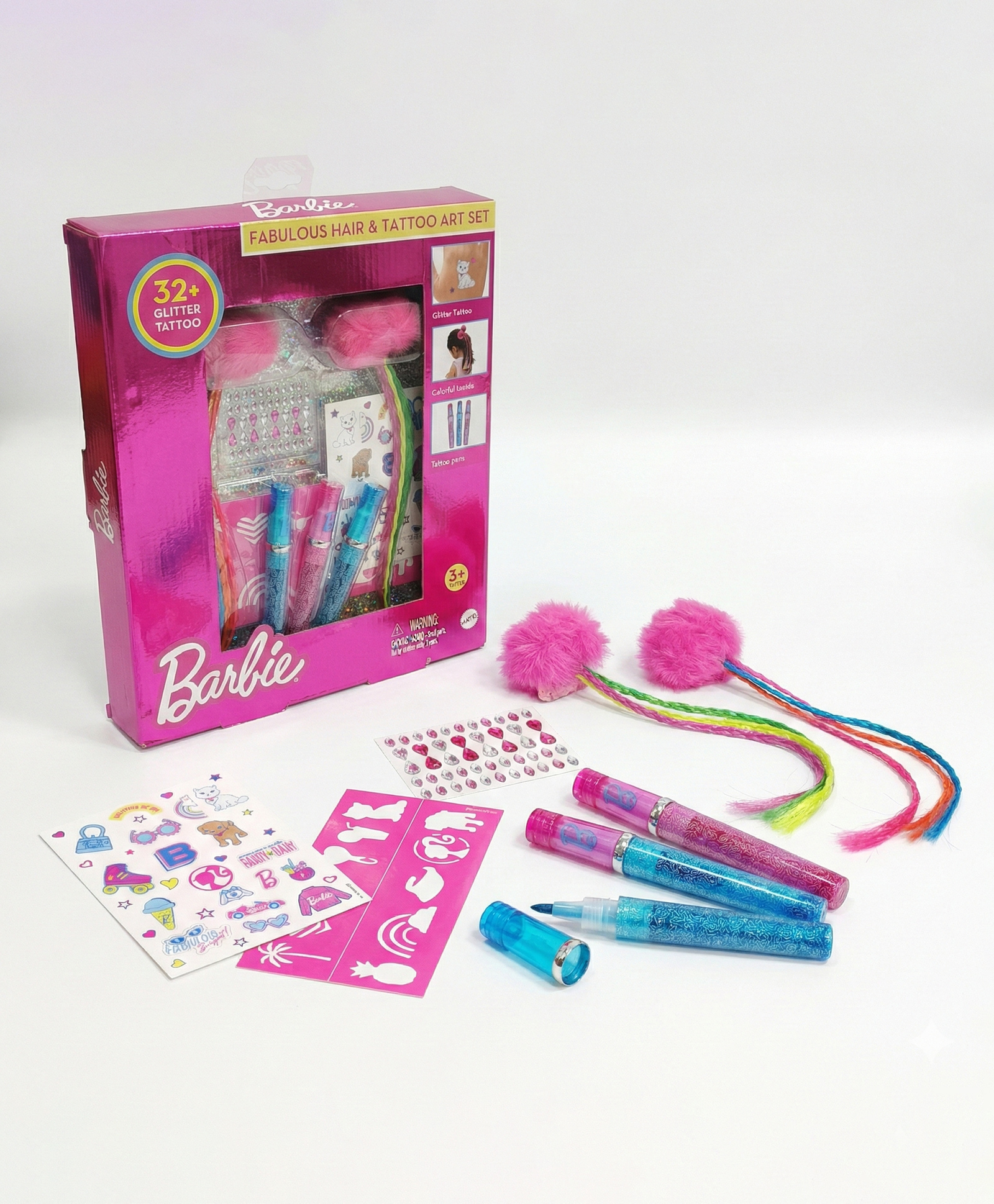 Barbie Fabulous Hair & Tattoo Art Set - Pink-image-29