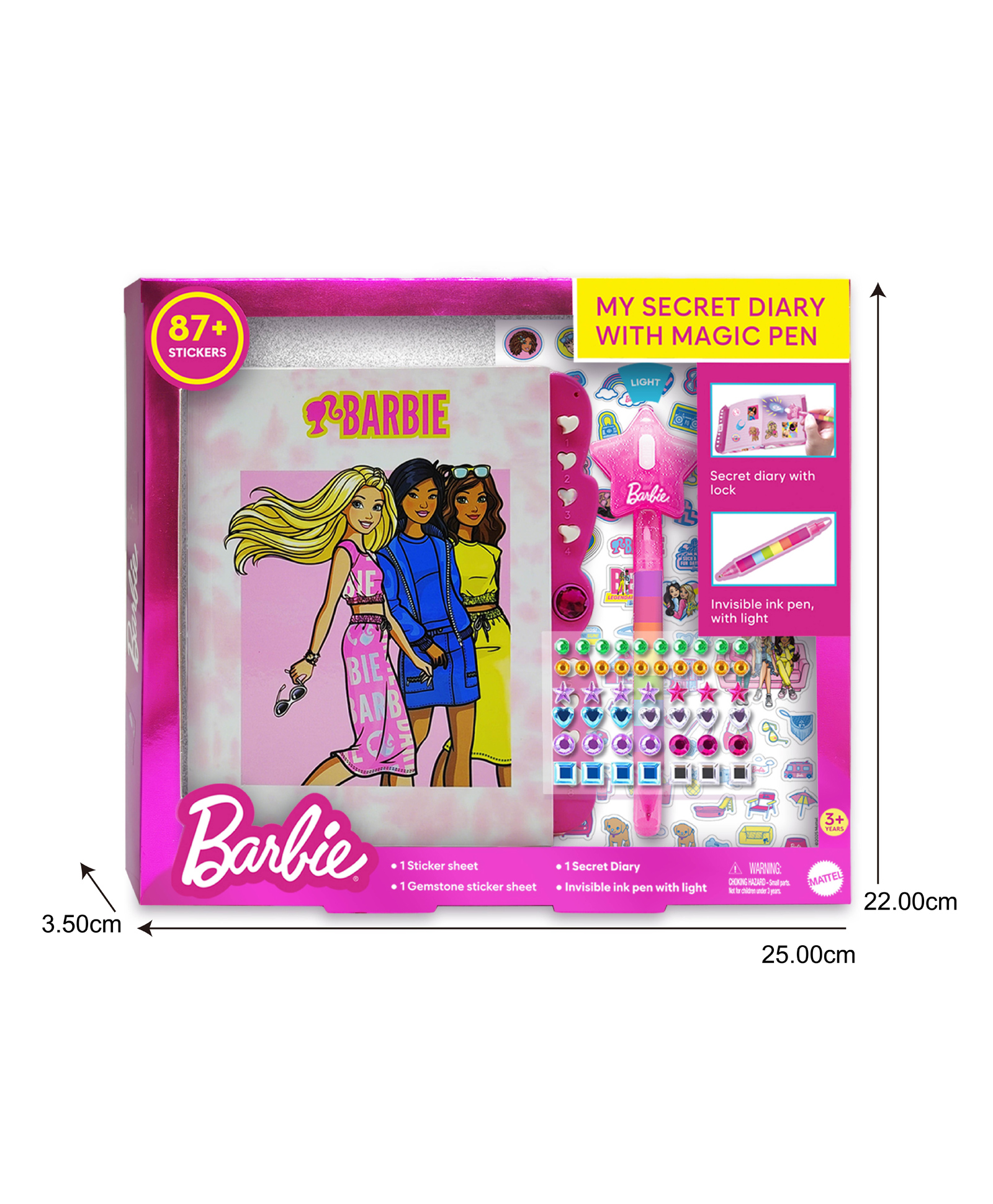 Barbie My Secreat Diary With Magic Pen - Multicolor-picture-17