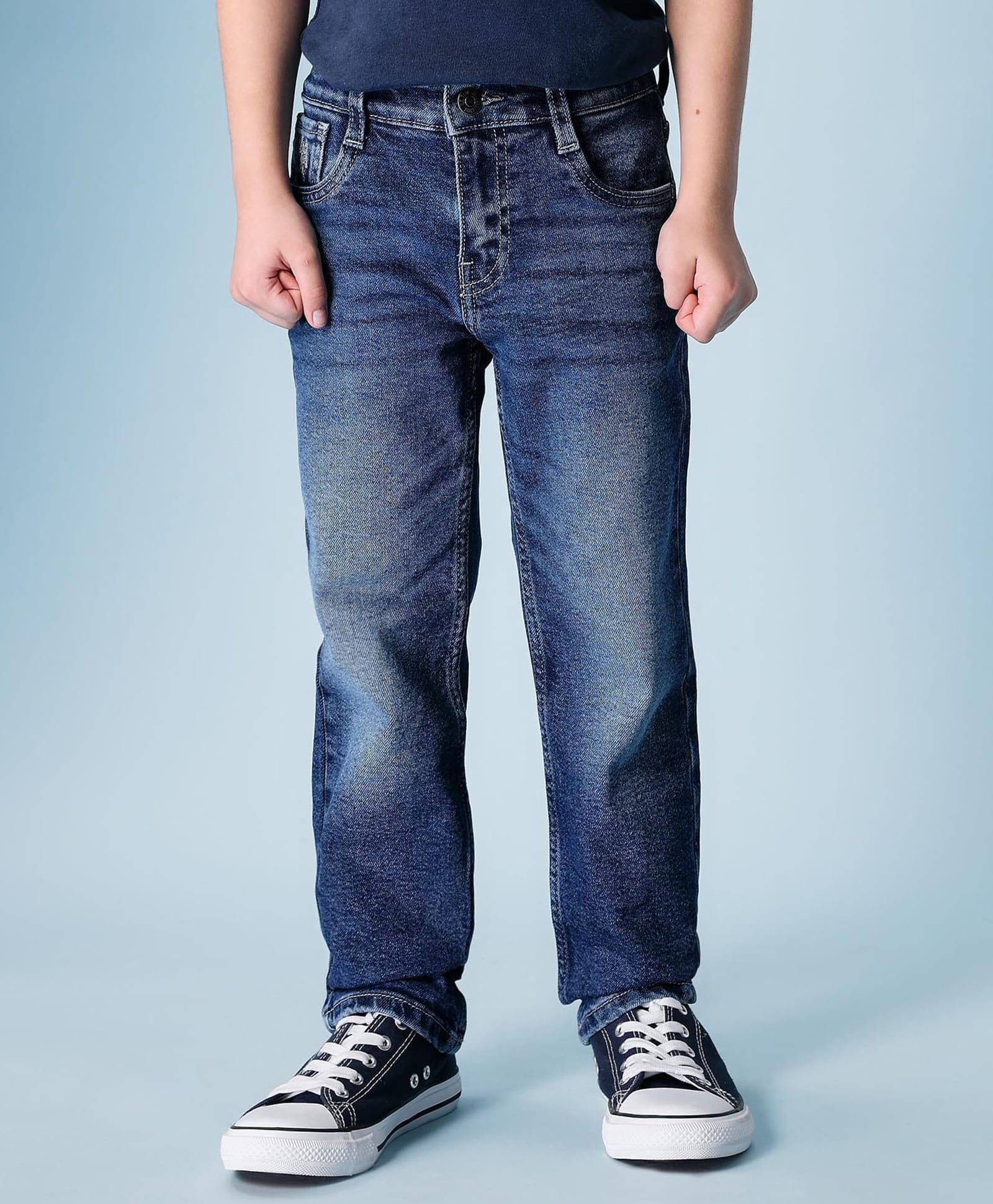 U.S. Polo Assn. Kids Cotton Denim Washed Jeans - Indigo-picture-16