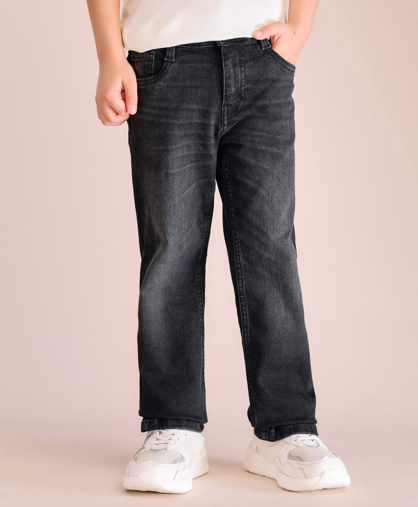 U.S. Polo Assn. Kids Cotton Denim Washed Jeans - Black-picture-16