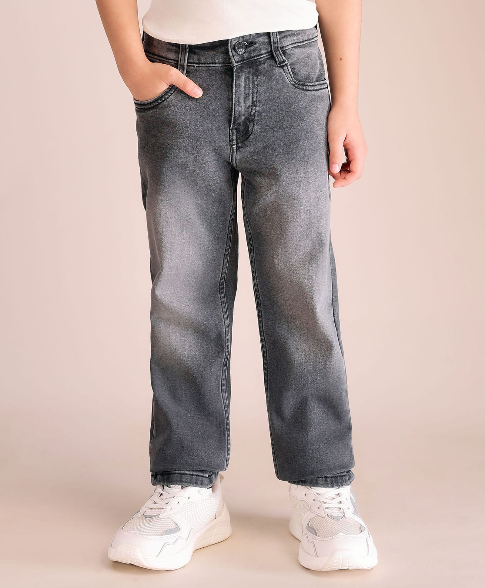 U.S. Polo Assn. Kids Cotton Denim Washed Jeans - Grey-picture-17