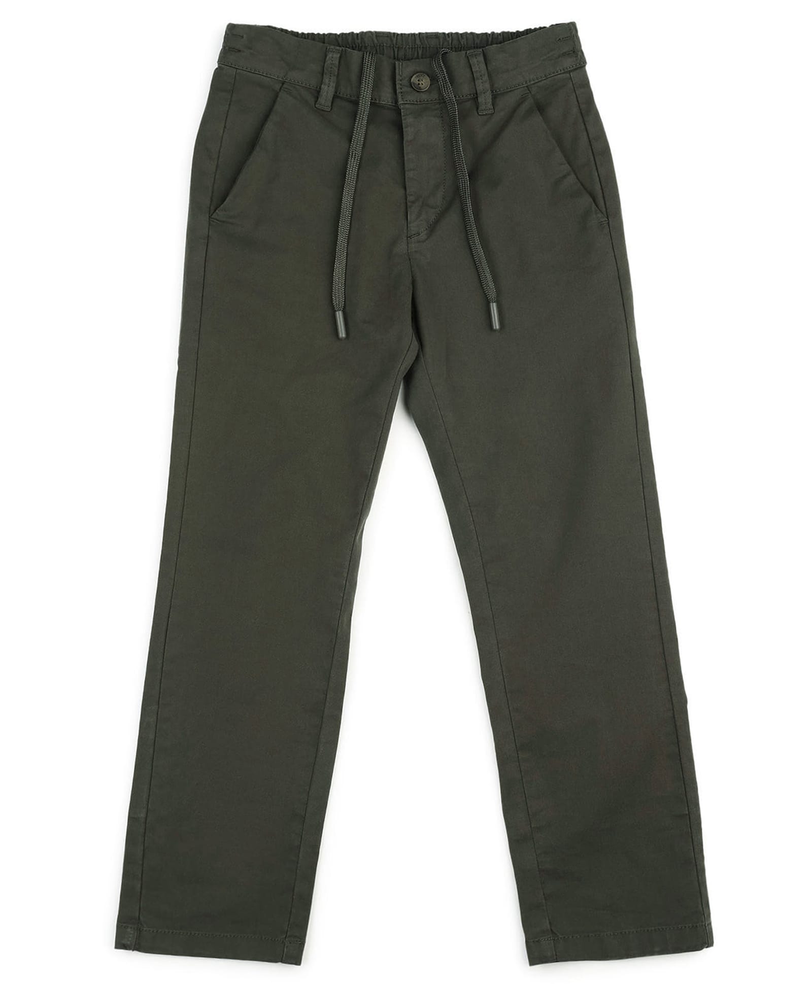 U.S. Polo Assn. Kids Cotton Woven Solid Trousers - Dark Olive-picture-23