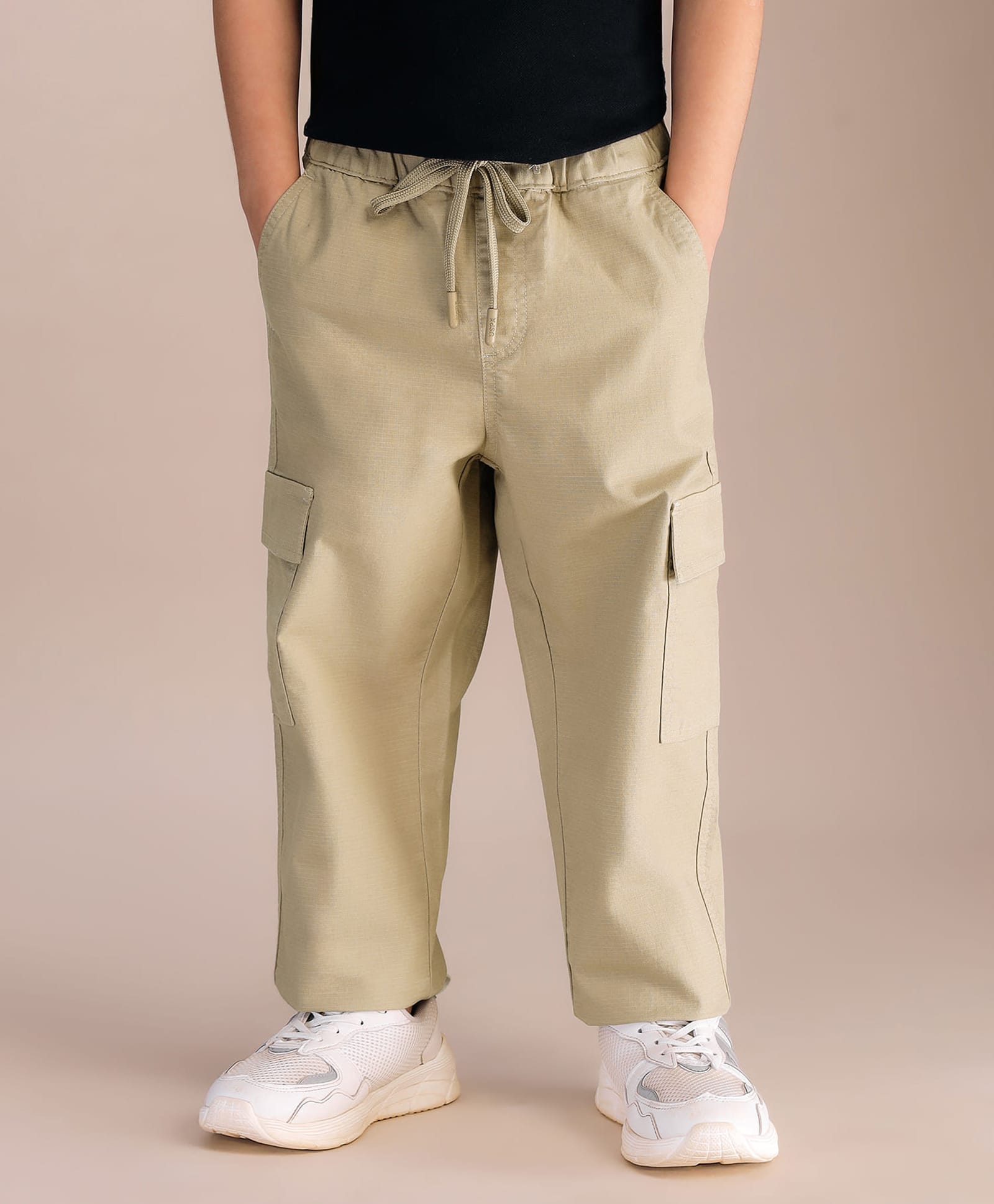 U.S. Polo Assn. Kids Cotton Woven Solid Trousers - Khaki-picture-26