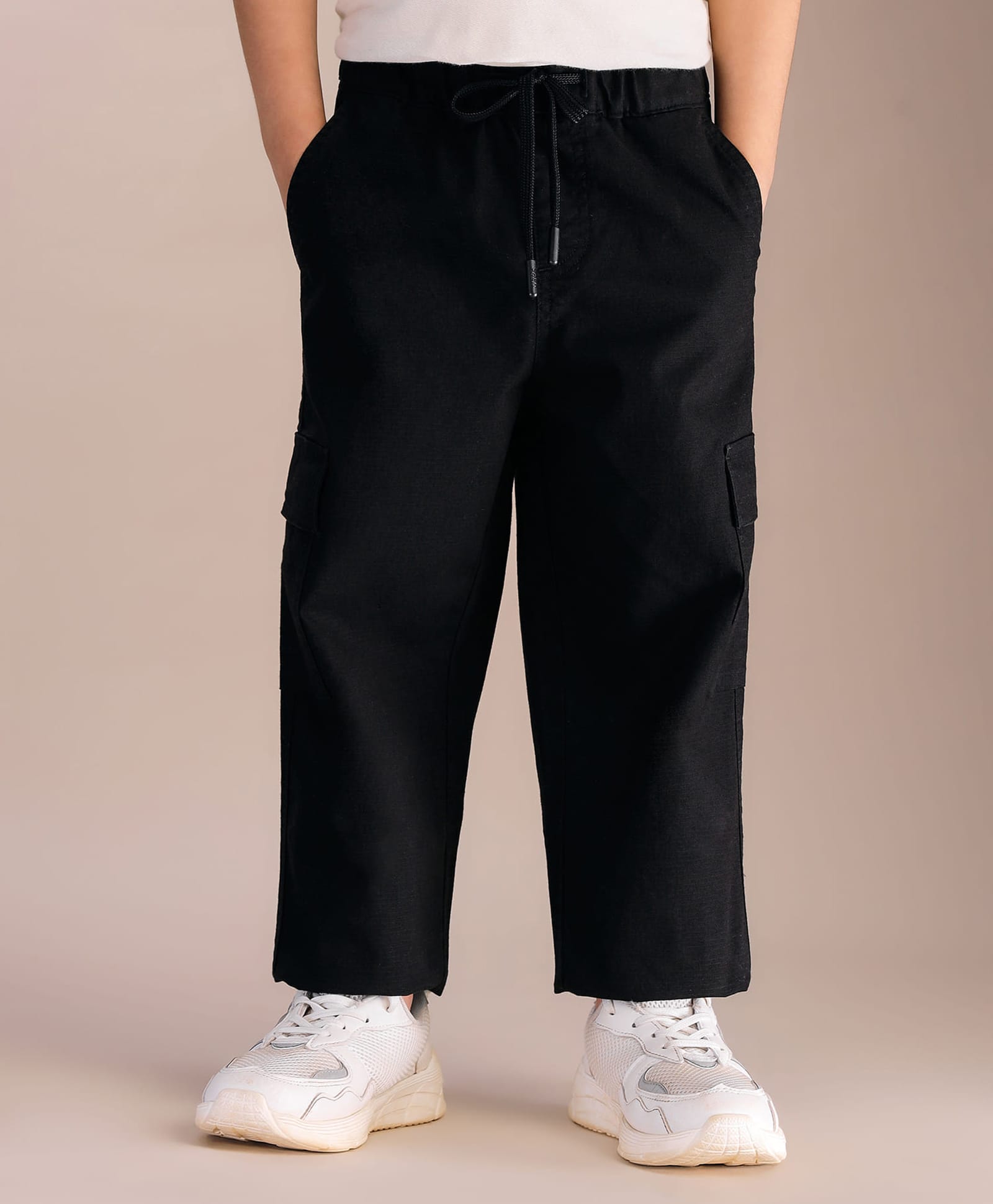 U.S. Polo Assn. Kids Cotton Woven Solid Trousers - Black-picture-40
