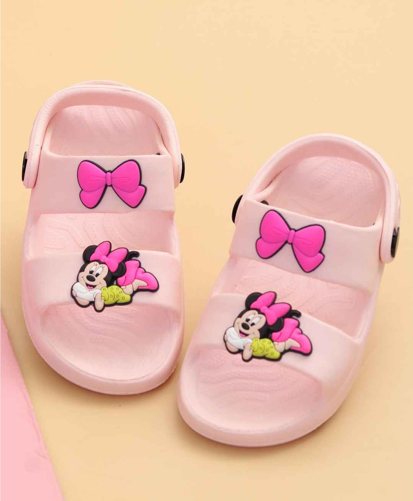 Yellow Bee Disney Featuring Minnie Mouse Applique Detailed Slingback Sandals - Pink-picture-26