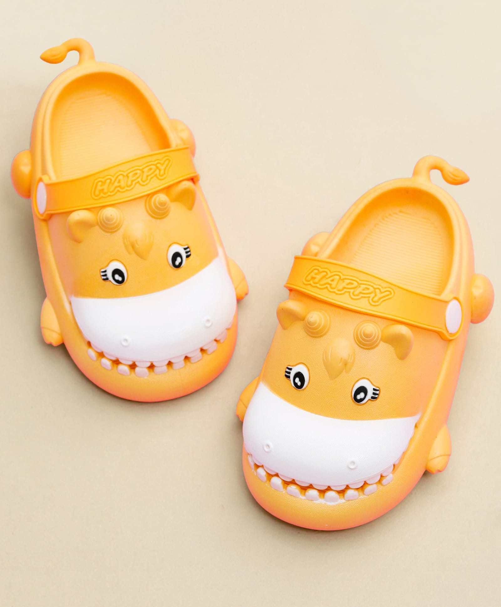 Yellow Bee Crocodile Designed Slingback Clogs With Openable Mouth - Yellow-picture-19