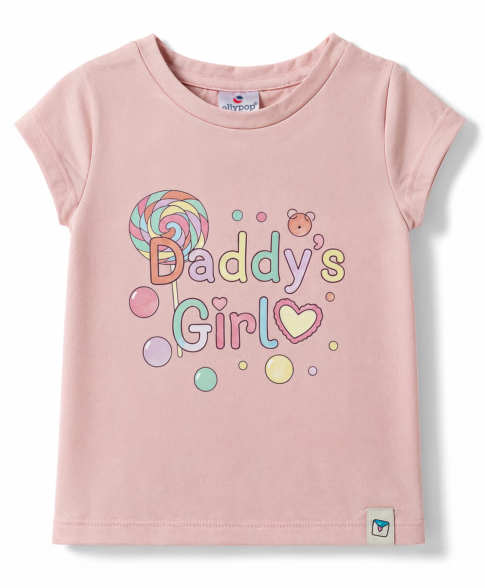 Ollypop Cotton Knit Half Sleeves Graphic T-shirt Pink 12-18 Months-picture-30