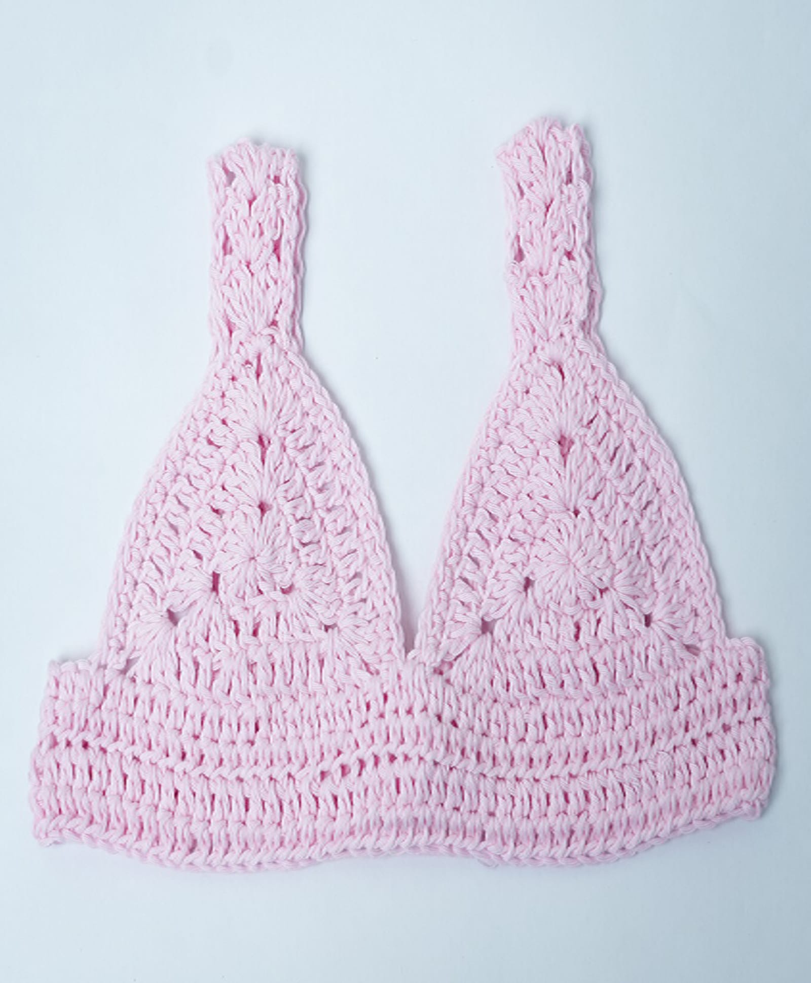 Knits & Knots Cotton Knit Sleeveless Solid Crochet Top - Pink-image-30
