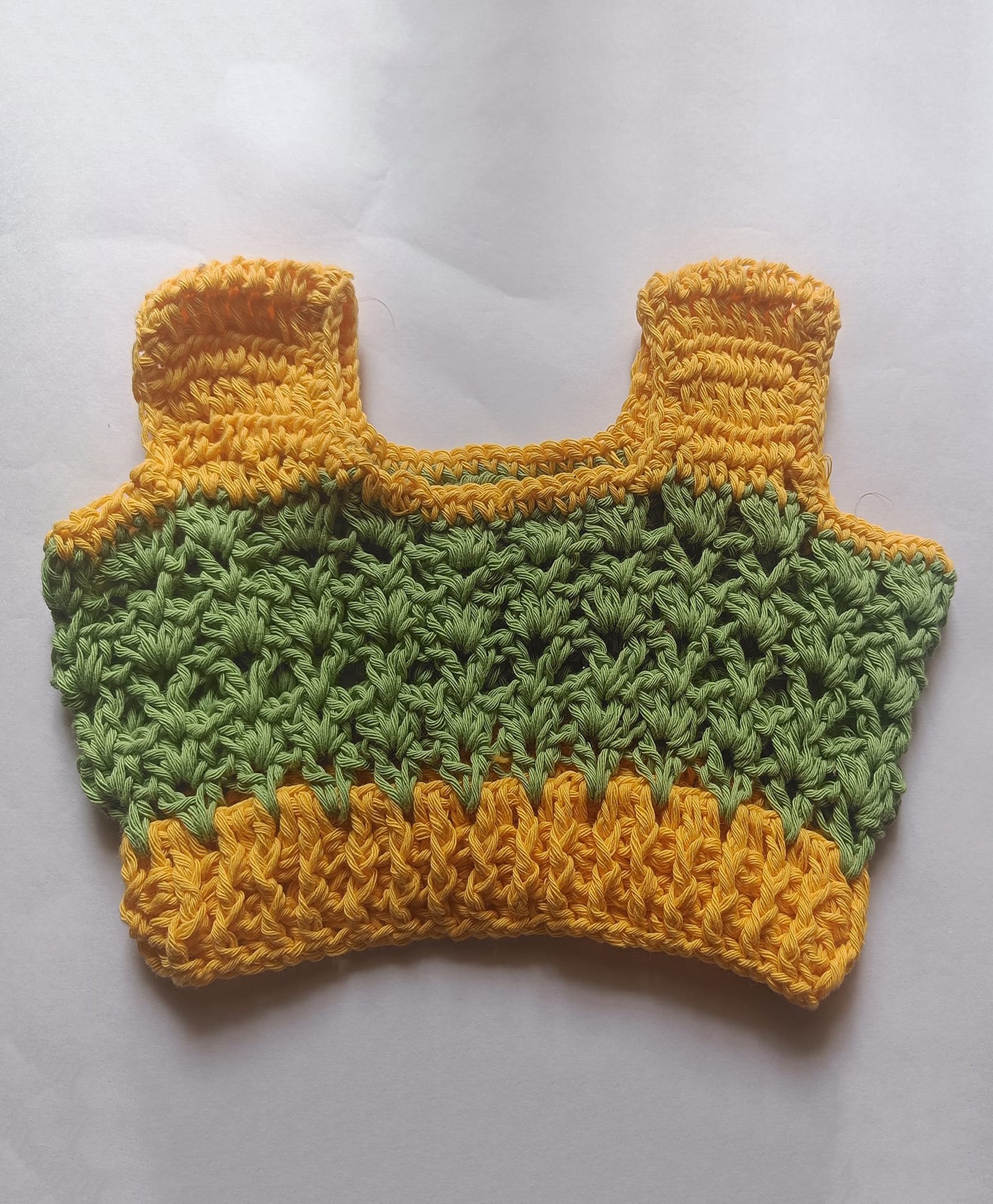Knits & Knots Cotton Knit Sleeveless Solid Crochet Top - Green-image-11