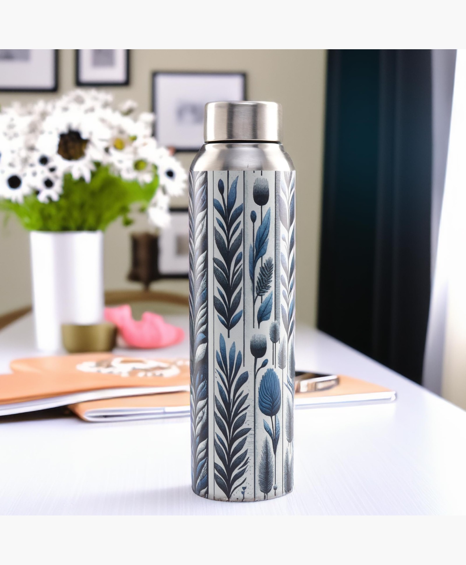 The Better Home Stainless Steel 1L Water Bottle | Gym Water Bottle For Men | Travel Bottle For Adults/Kids/School/Office | Water Bottle For Kids | Rust Free | Odor Free | Unique Summer Design-image-2