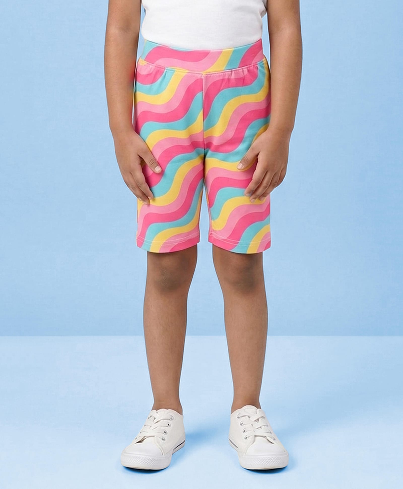 Kaboosh Knit Waves Printed Shorts - Multi Colour-picture-24
