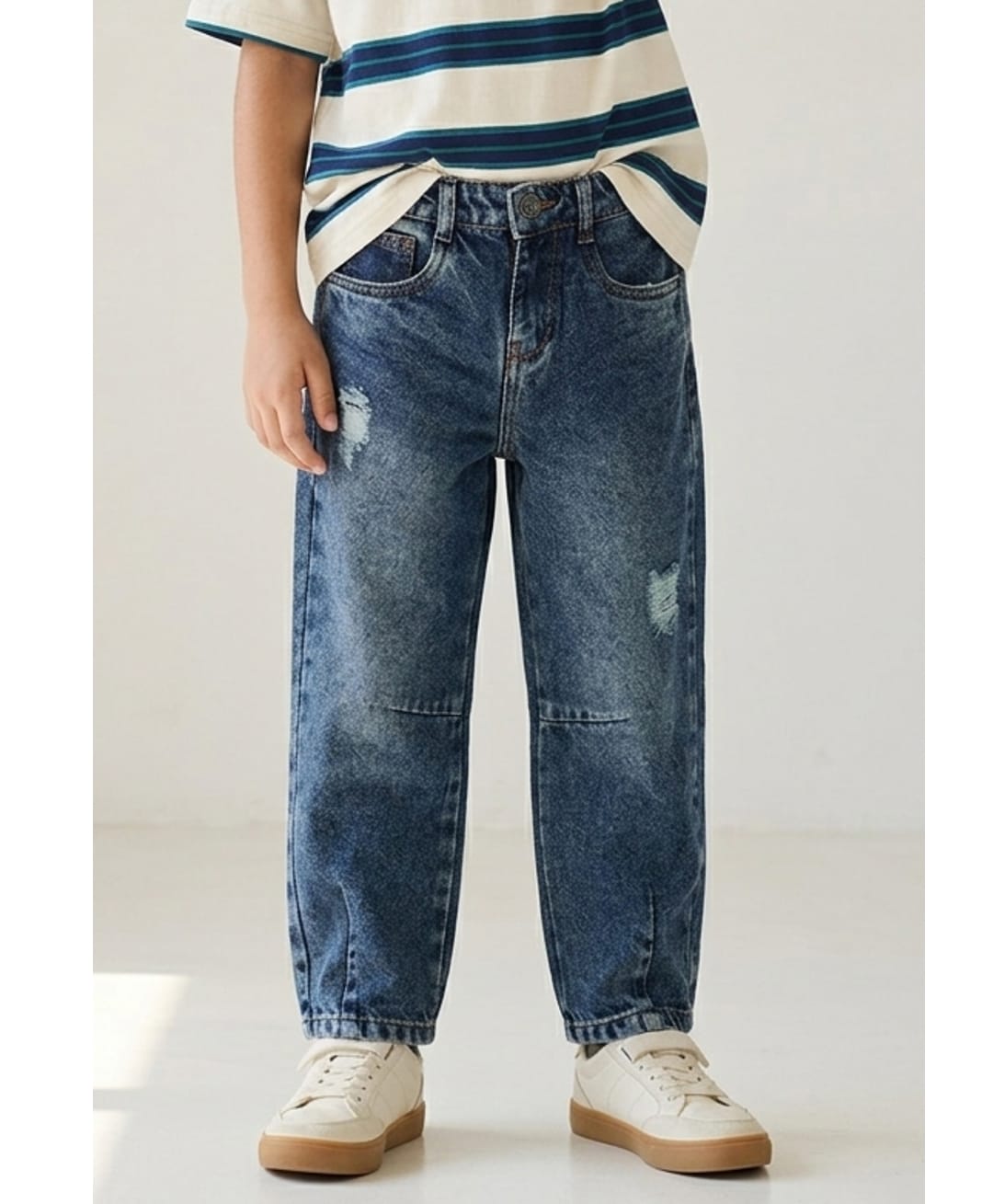 Tales & Stories Denim Woven Distressed Washed Jeans - Blue-picture-17